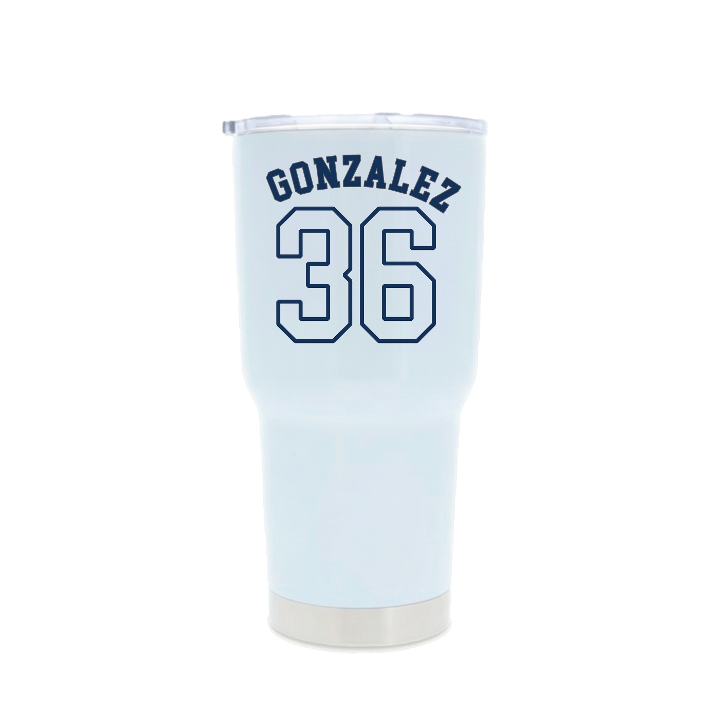 30oz Stainless Steel Tumbler — Shirsey Arch in White