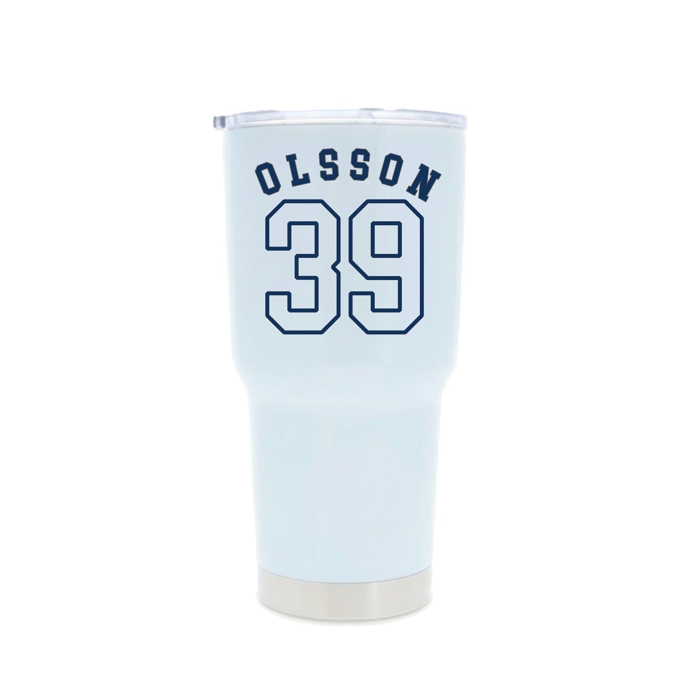 30oz Stainless Steel Tumbler — Shirsey Arch in White