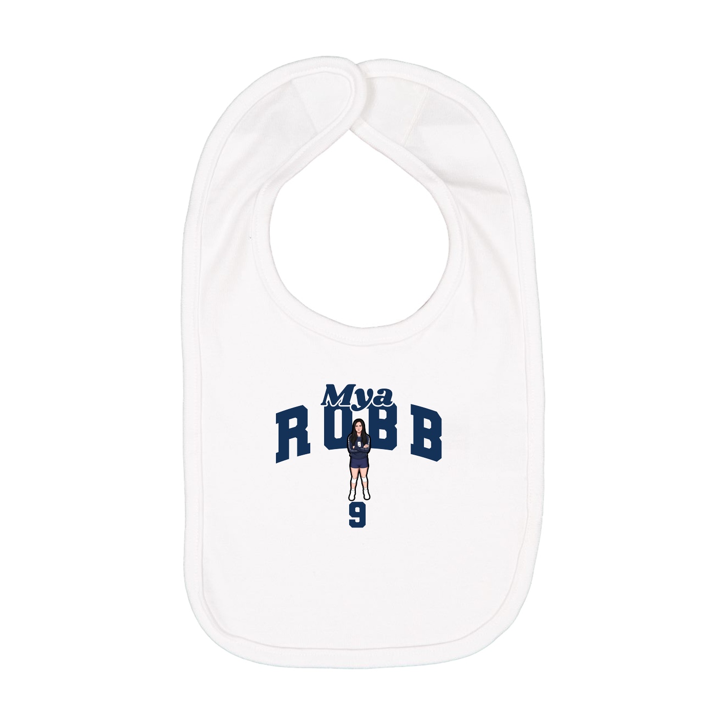 Infant Bib — Signature Arch in White