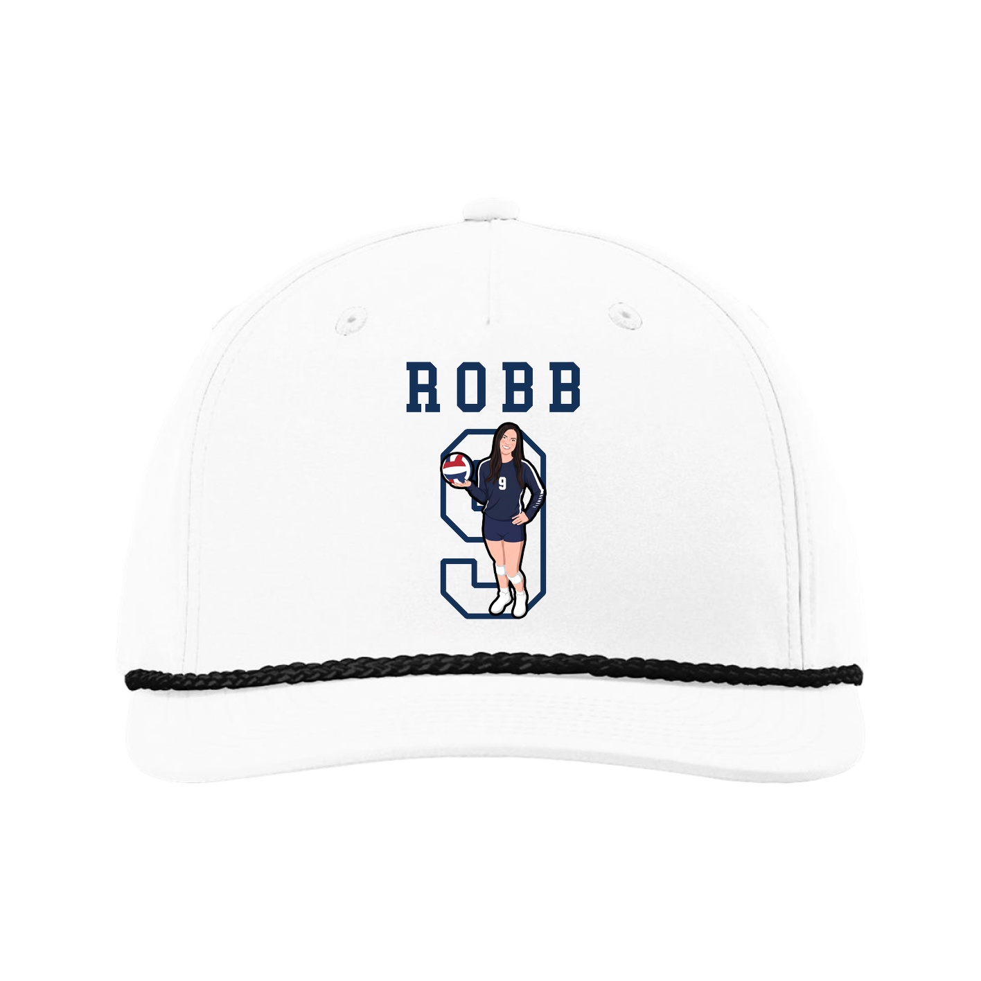 Five-Panel Classic Rope Cap — Shirsey in White