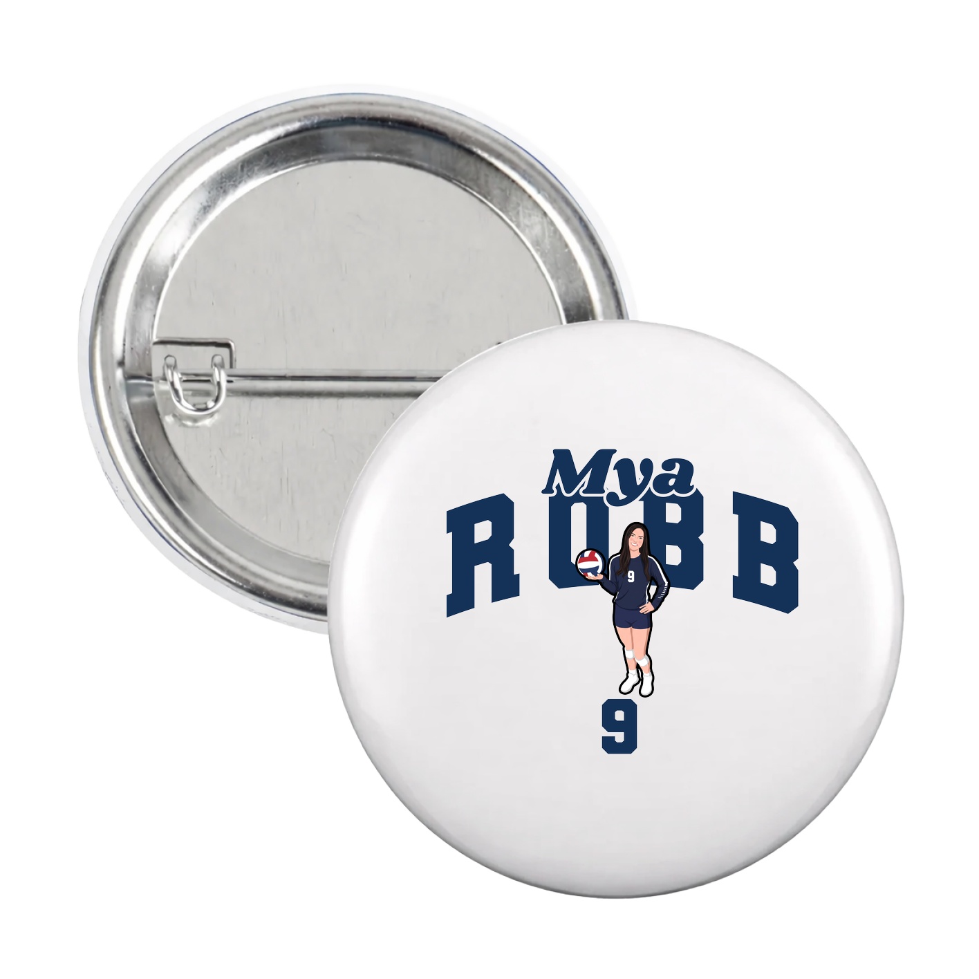 Game Day Button — Signature Arch in White