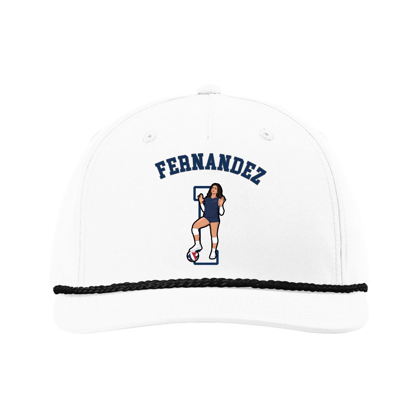 Five-Panel Classic Rope Cap — Shirsey Arch in White