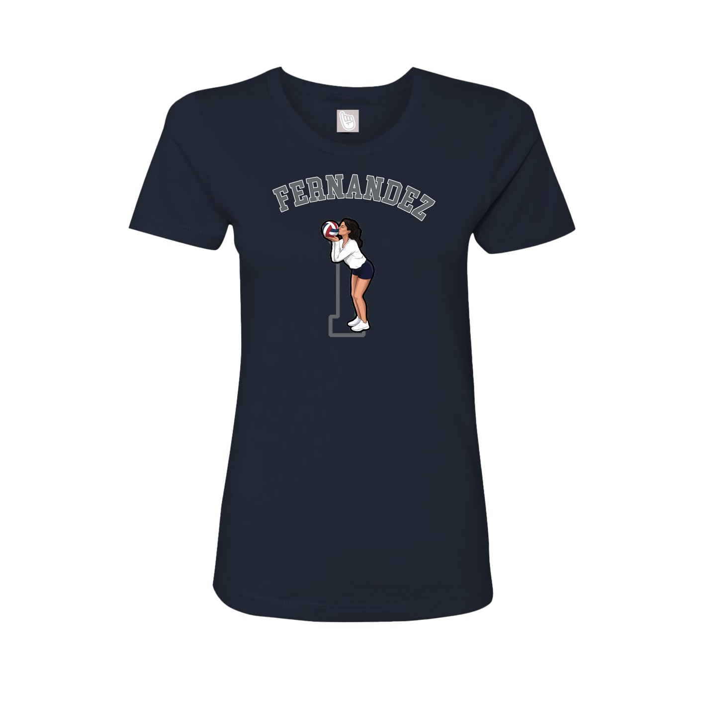 Fitted Women's Tee — Shirsey Arch in Navy