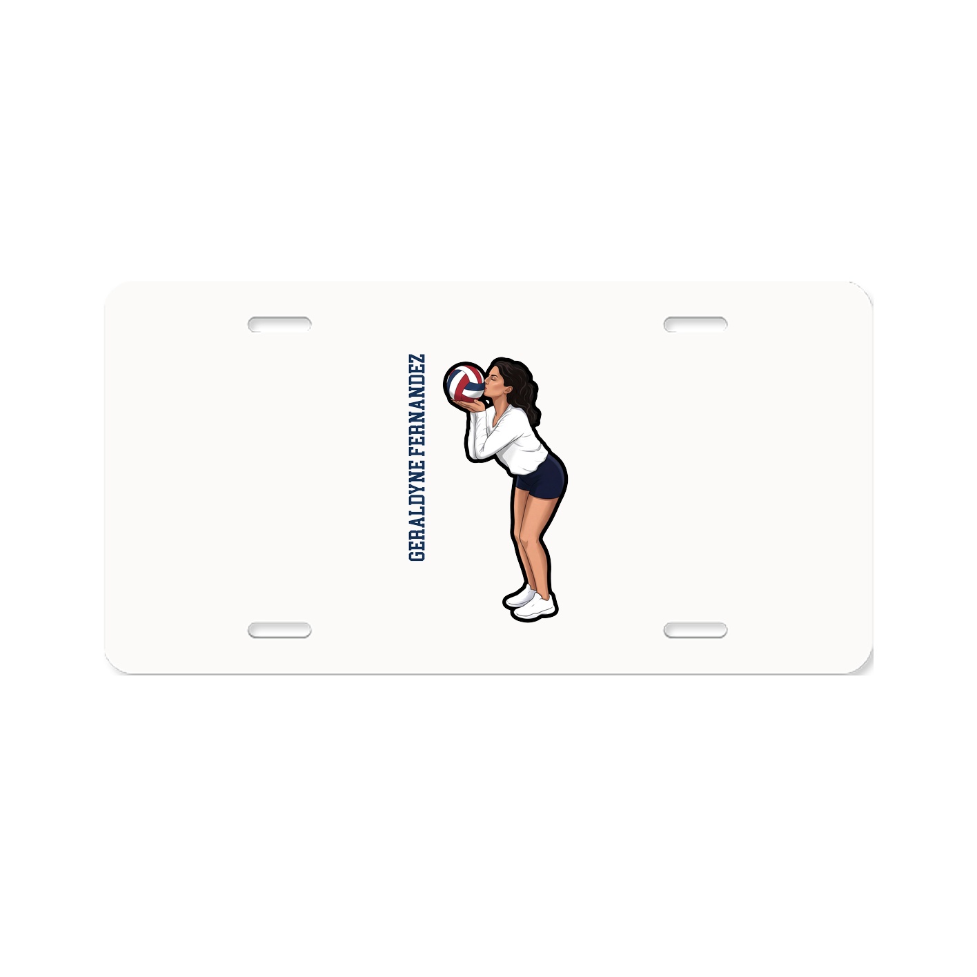 License Plate — Name Vertical in Classic