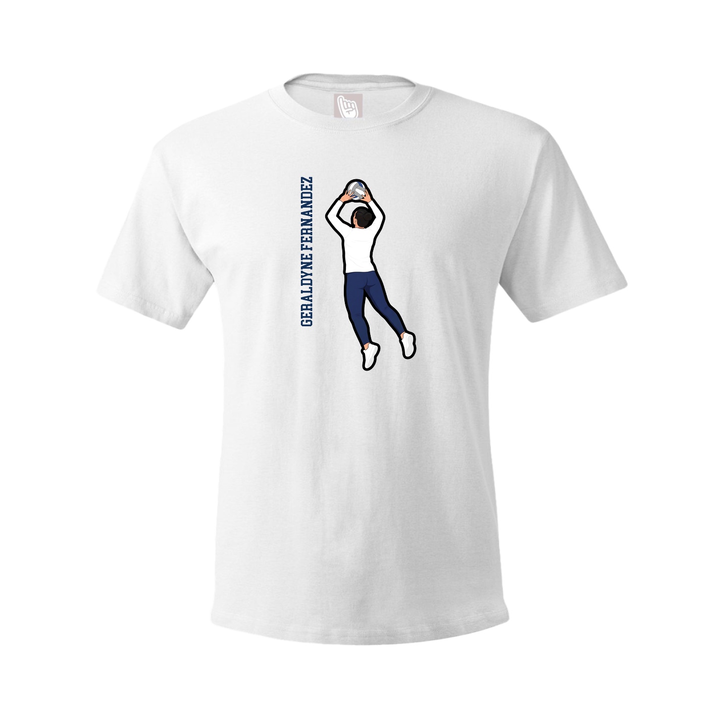 Tee — Name Vertical in White