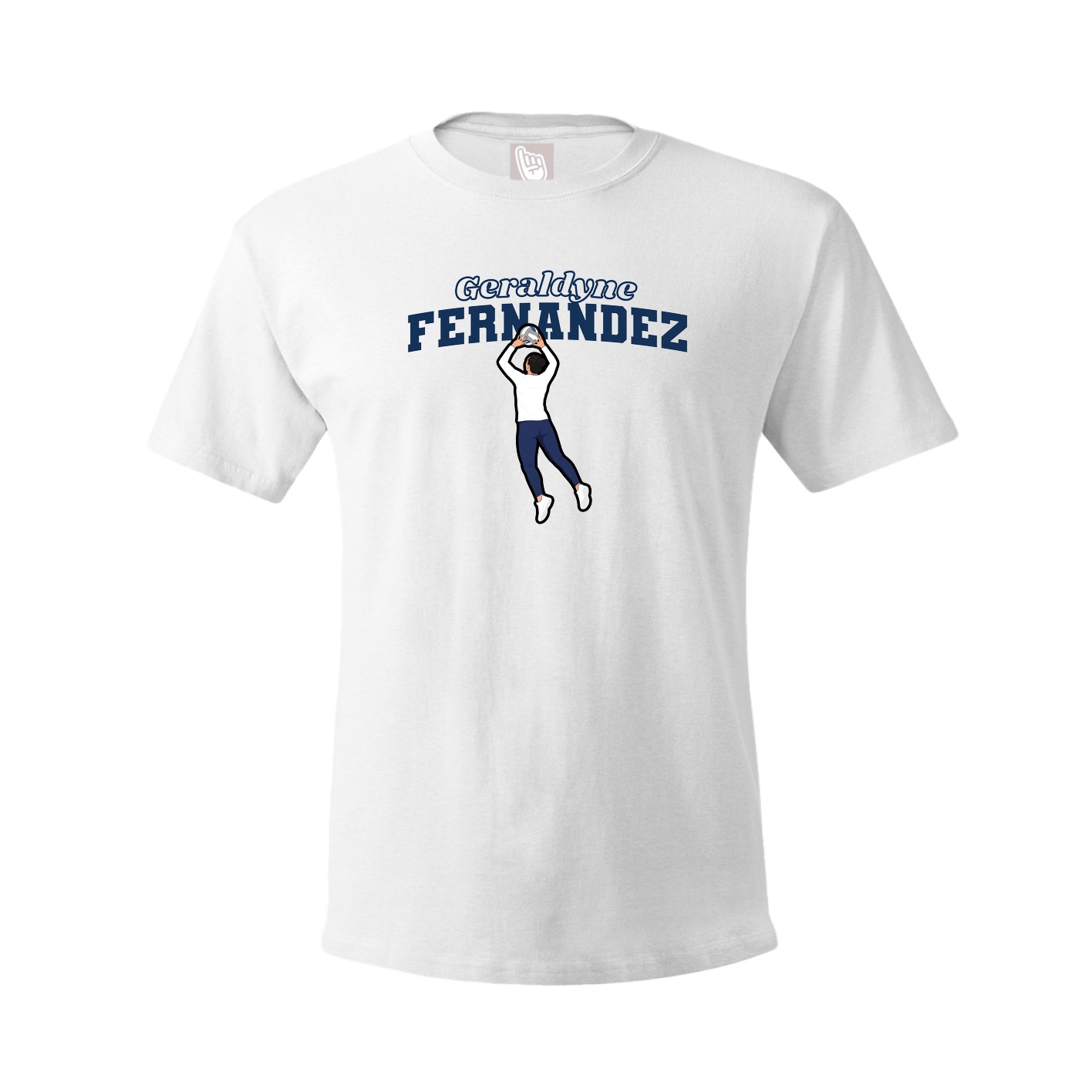 Youth Tee — Name Arch in White