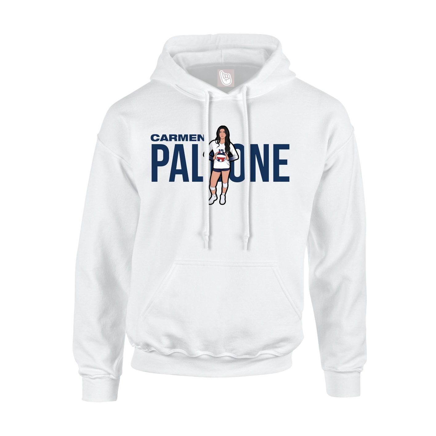 Youth Hoodie — Player Name in White