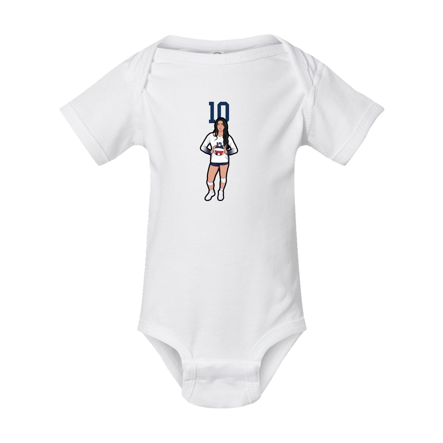Baby Onesie — Number Top in White