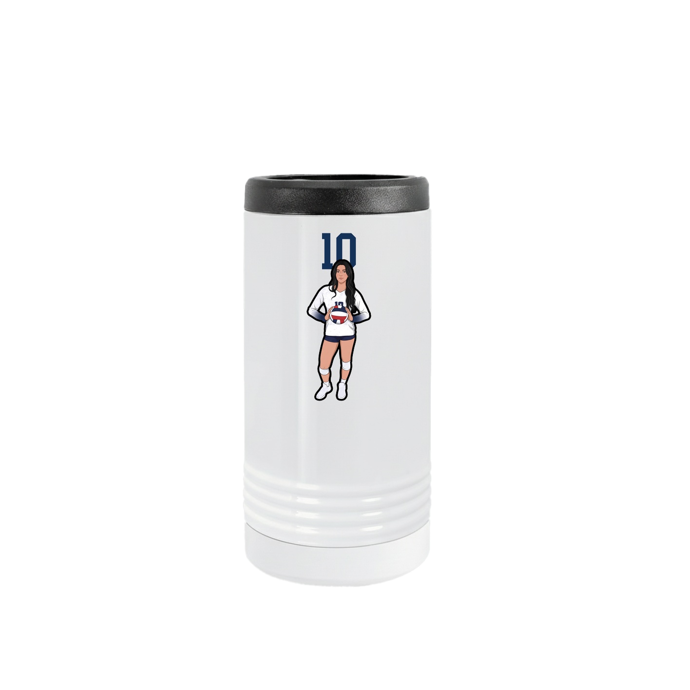 Slim Beverage Holder — Number Top in White