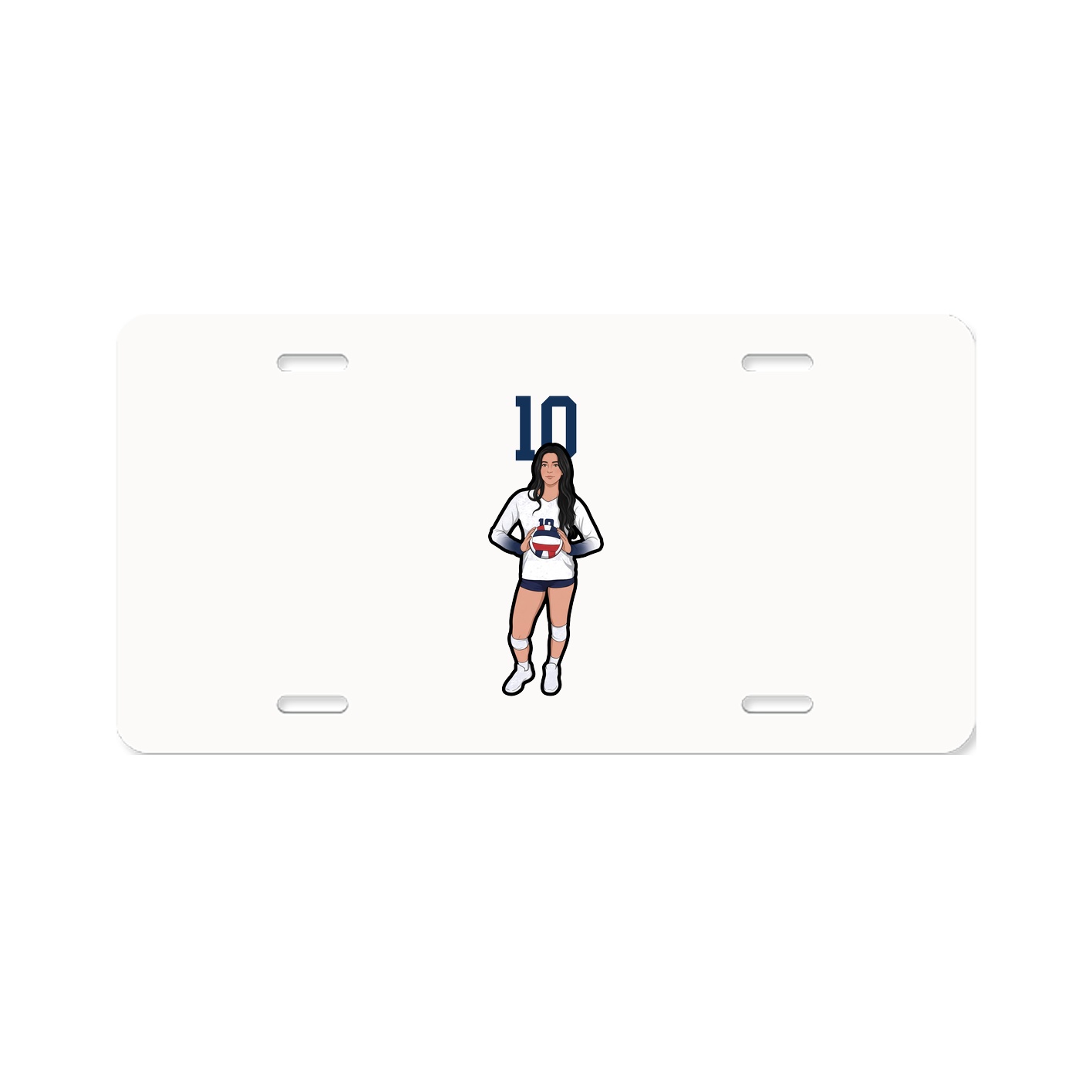 License Plate — Number Top in Classic