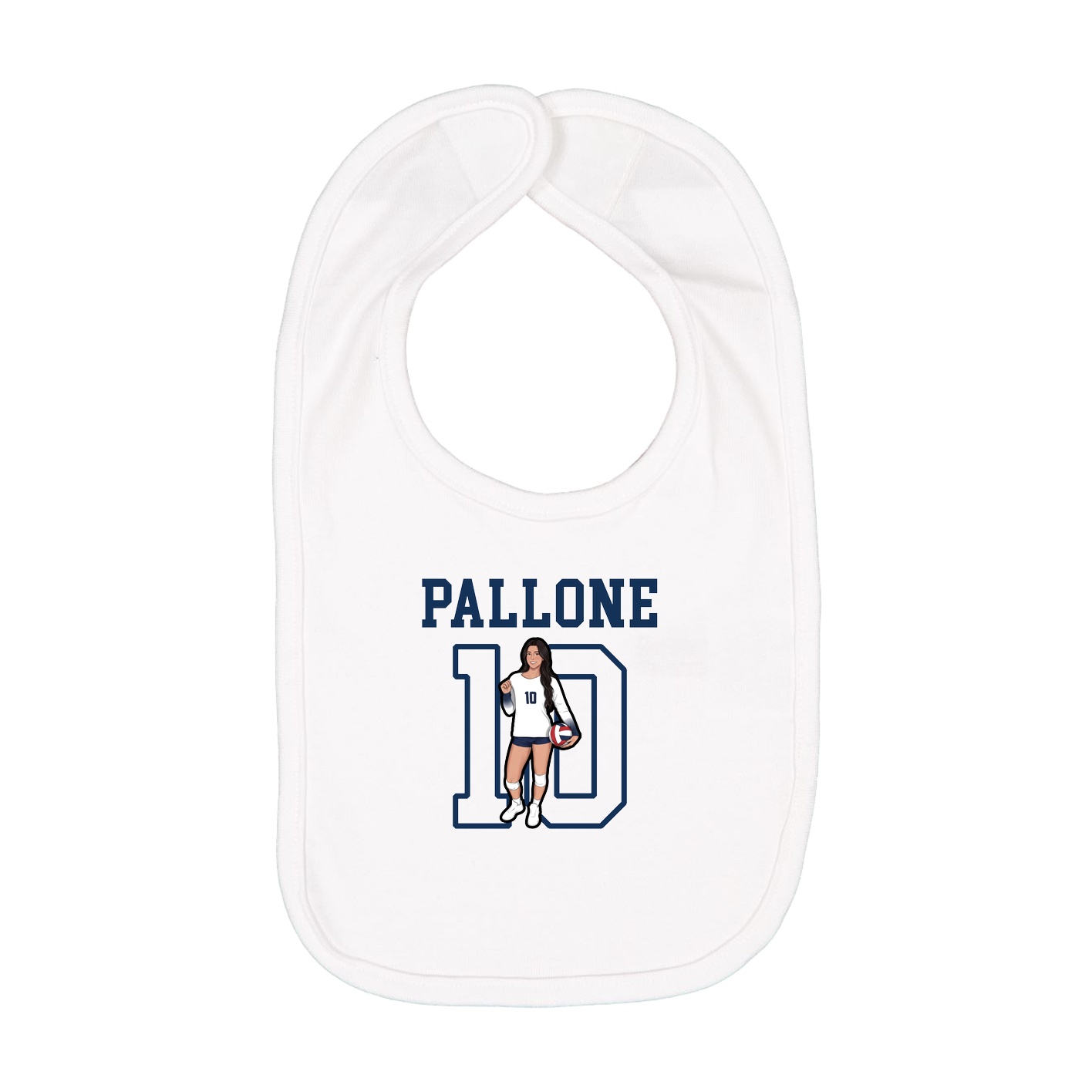 Infant Bib — Shirsey in White
