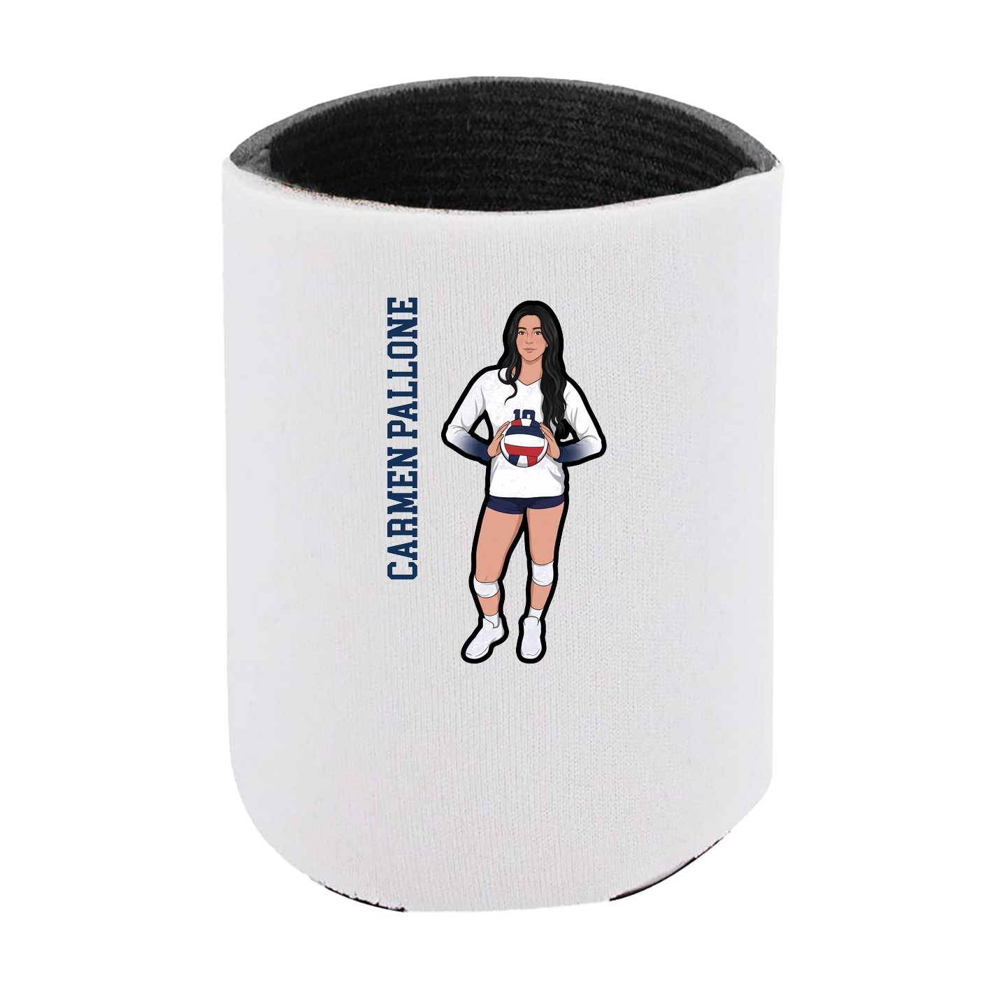Can Holder — Name Vertical in White