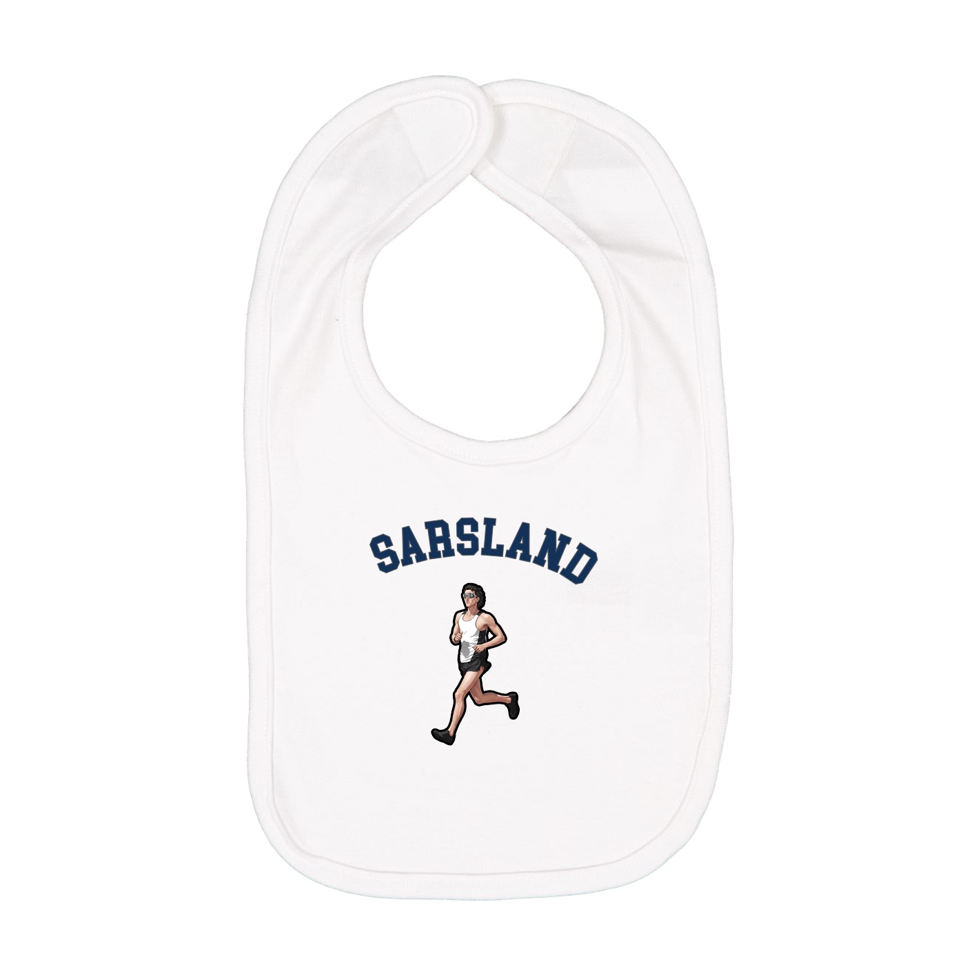 Infant Bib — Shirsey Arch in White