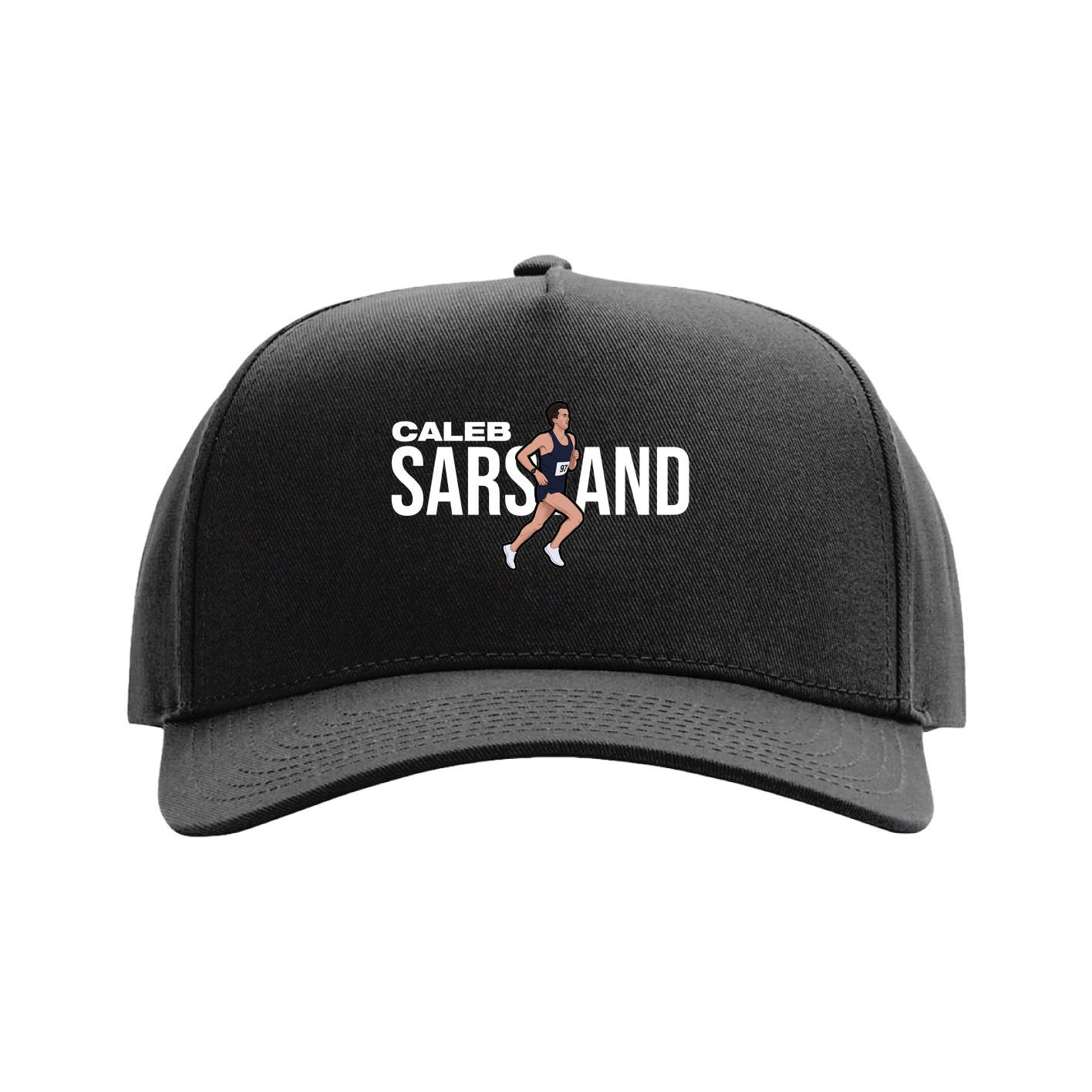 Full Fabric Five-Panel Champ Cap — Player Name in Black