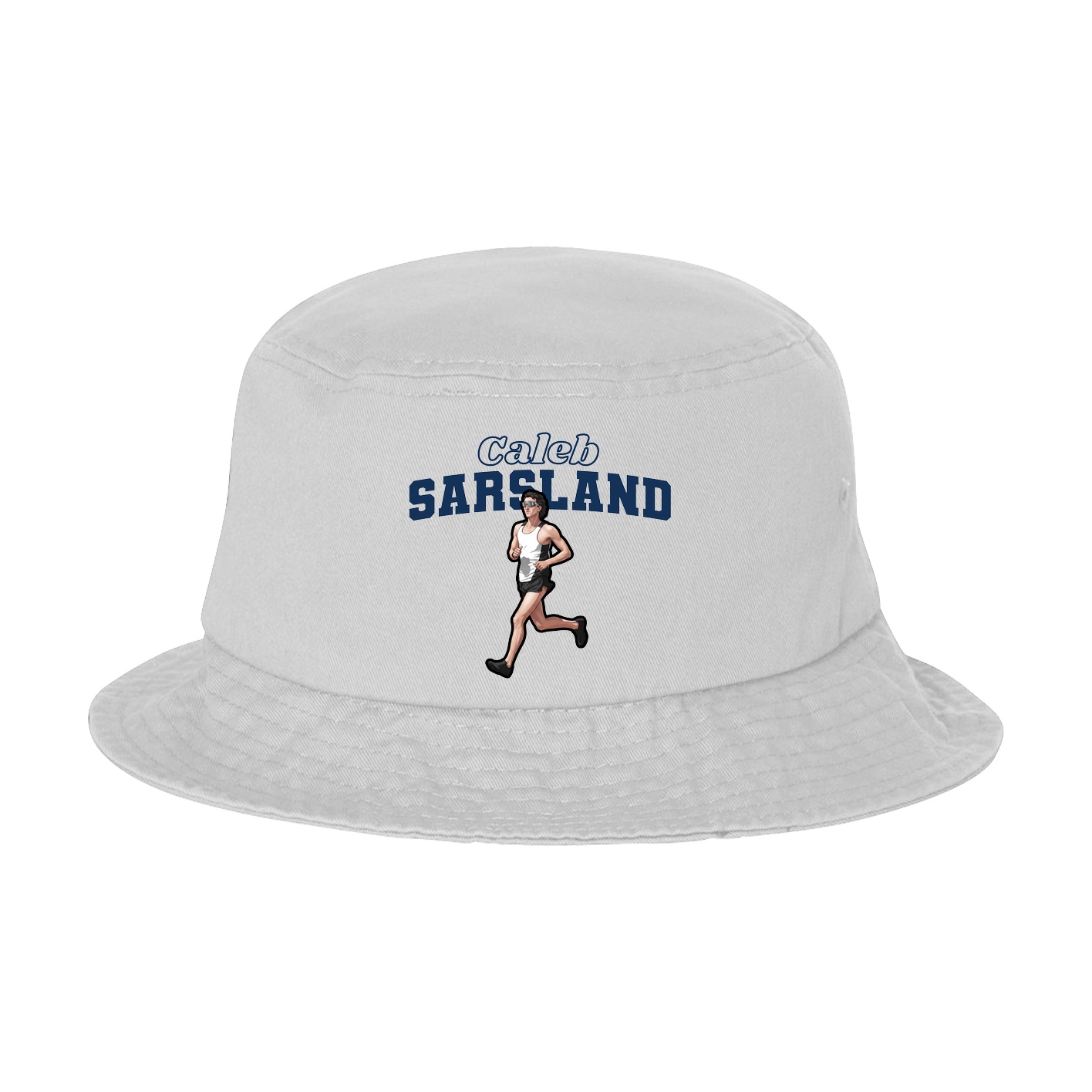 Bucket Cap — Name Arch in White