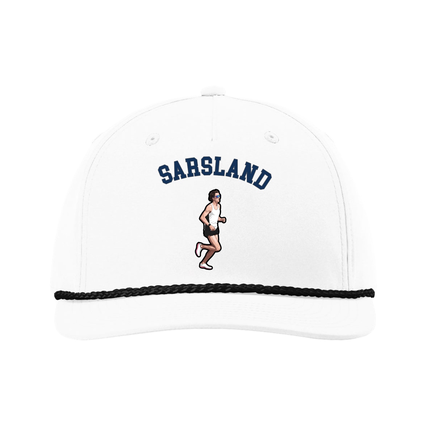 Five-Panel Classic Rope Cap — Shirsey Arch in White