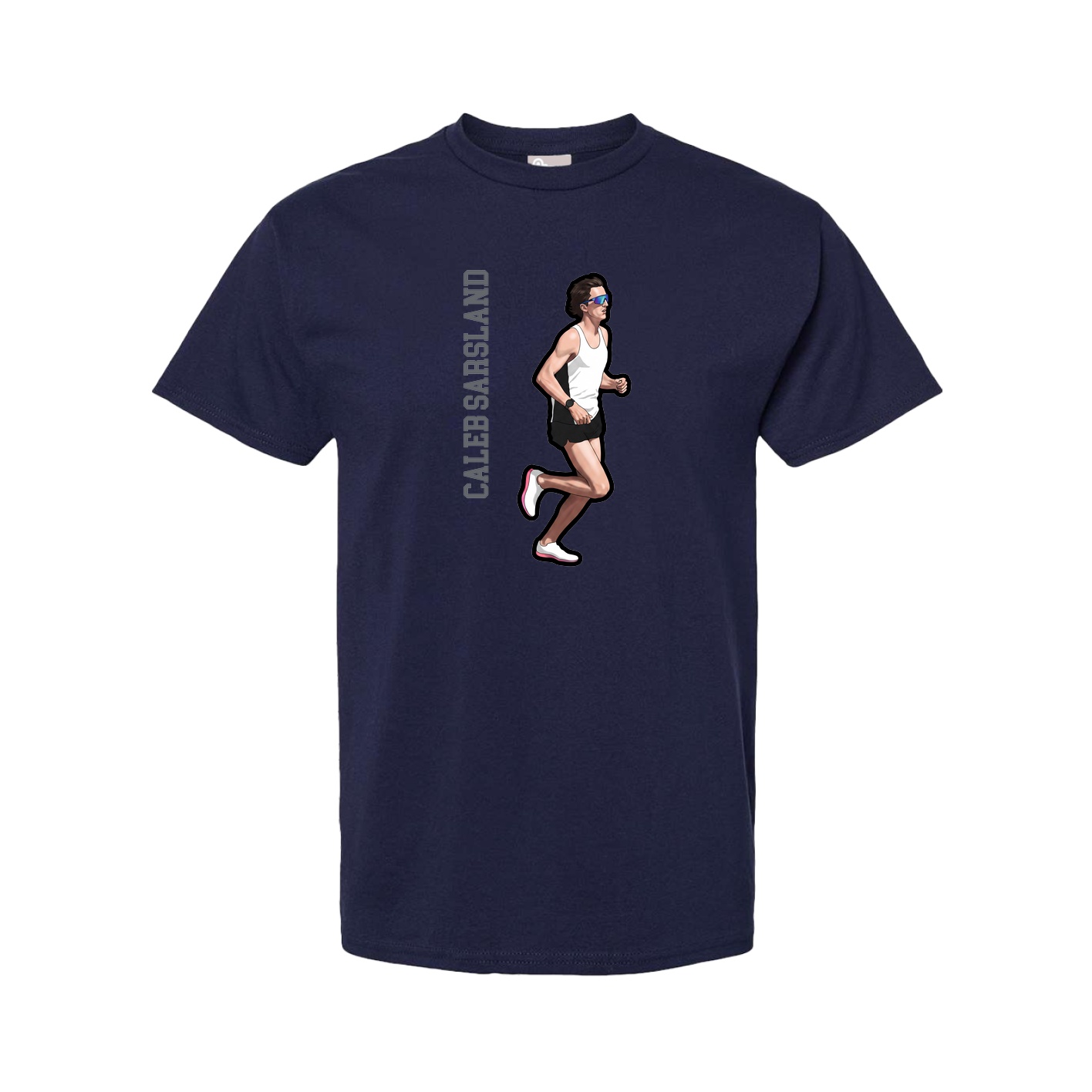 Youth Tee — Name Vertical in Navy