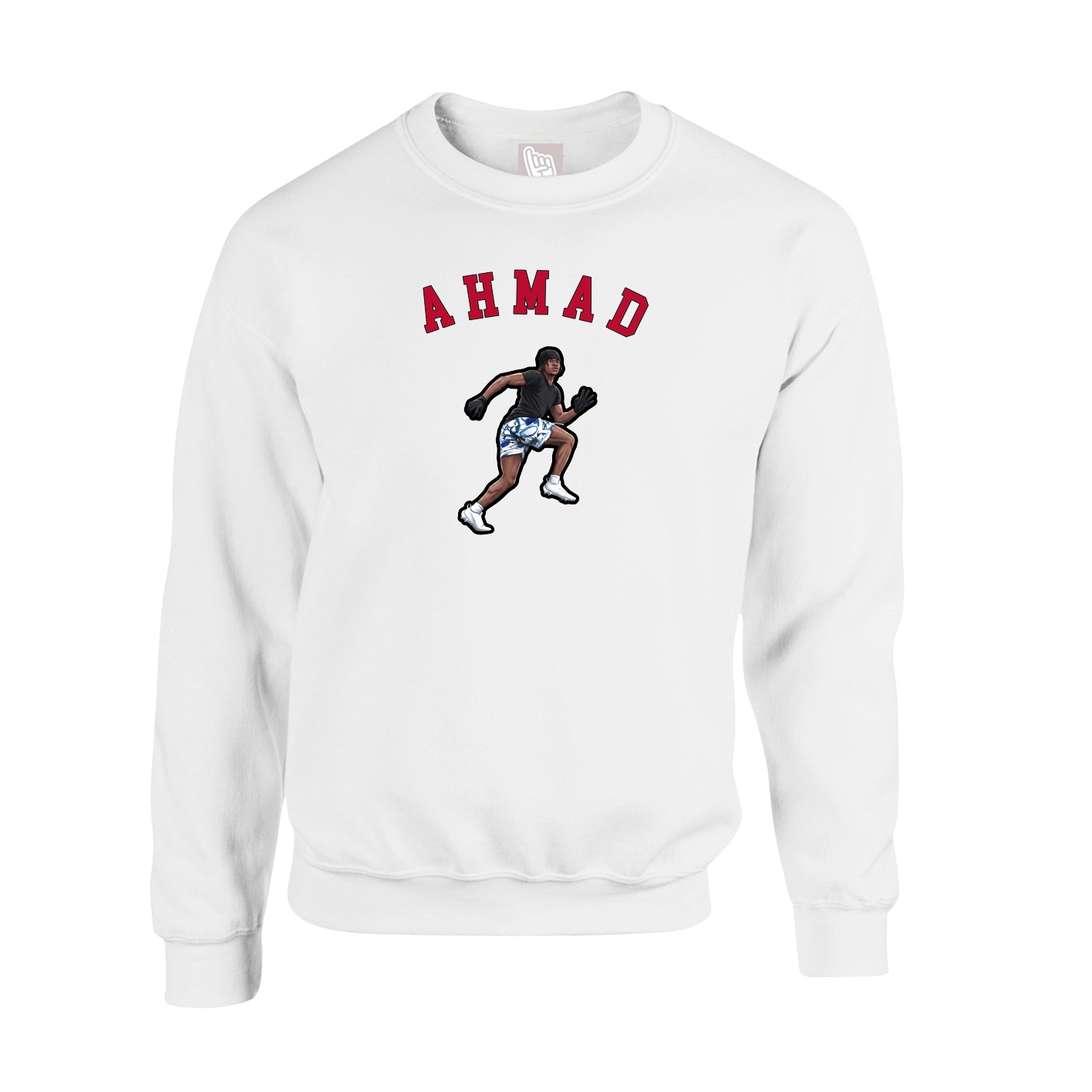 Fleece Crew — Shirsey Arch in White