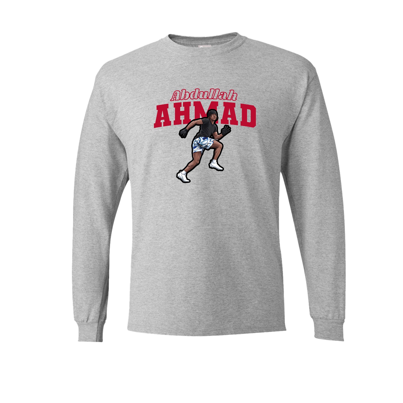 Long Sleeve Tee — Name Arch in Grey