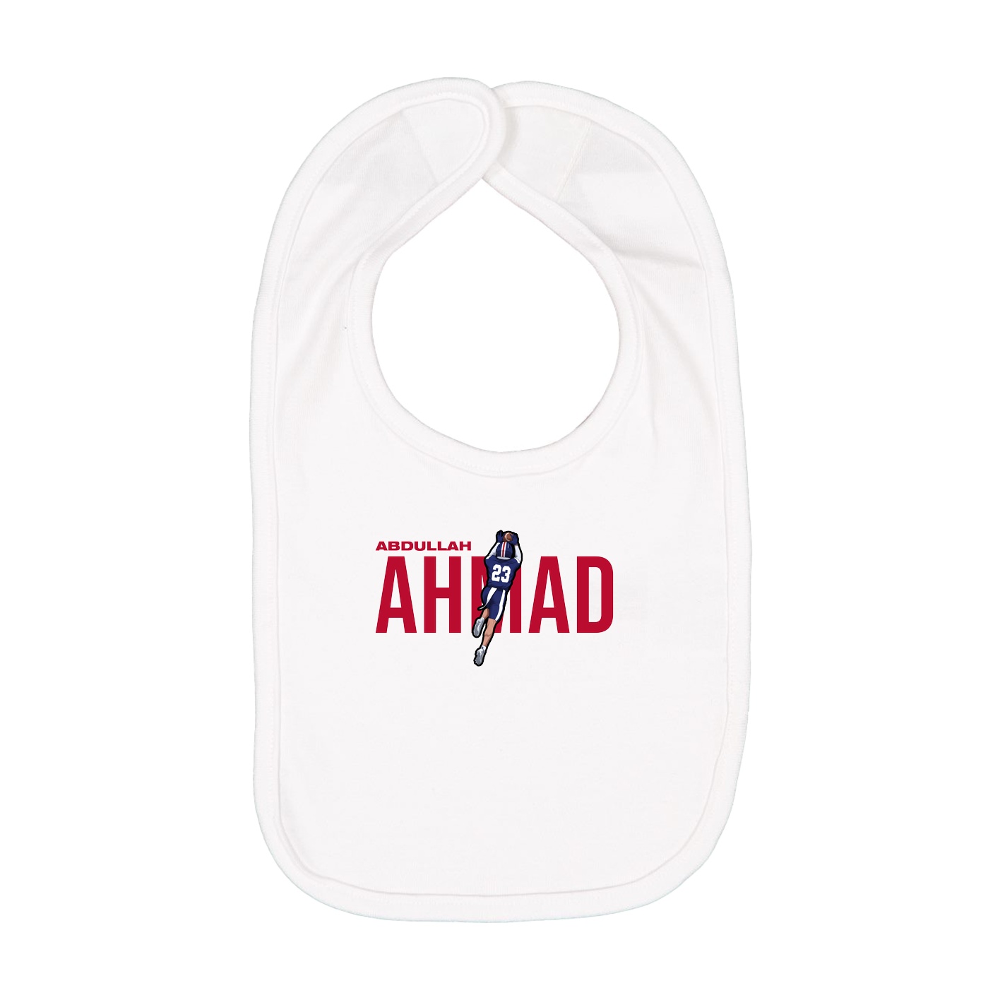 Infant Bib — Player Name in White