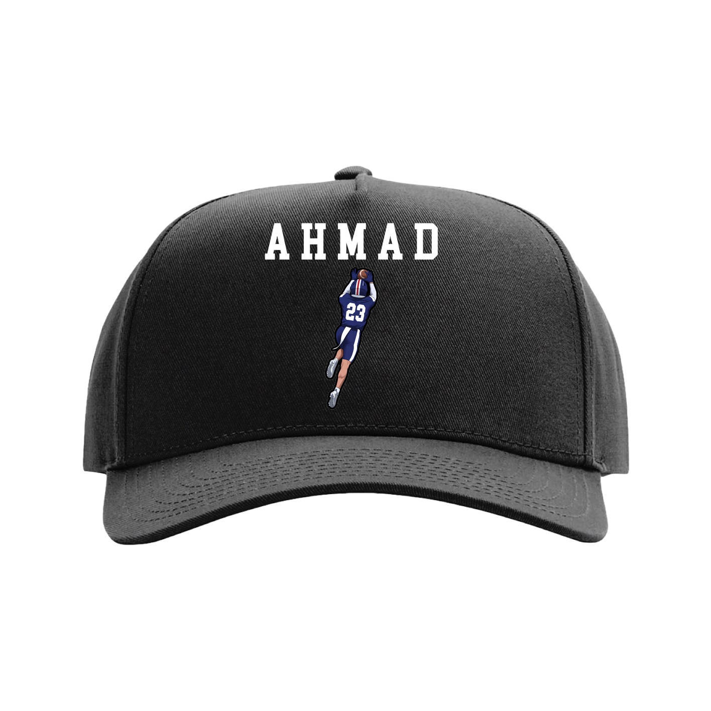 Full Fabric Five-Panel Champ Cap — Shirsey in Black