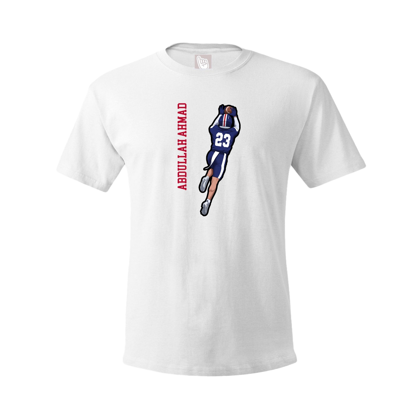 Youth Tee — Name Vertical in White