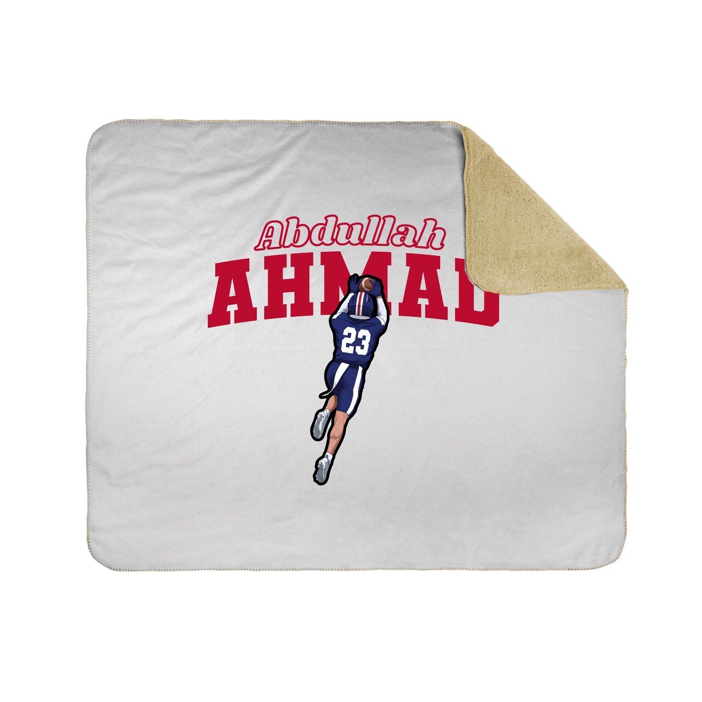 Throw Blanket — Name Arch in White