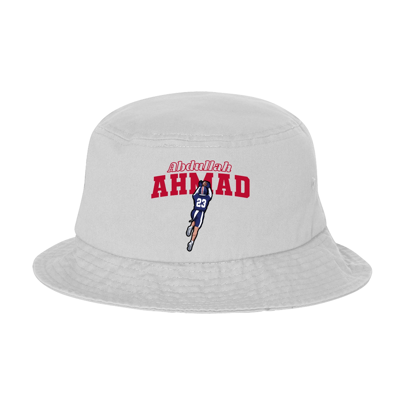 Bucket Cap — Name Arch in White