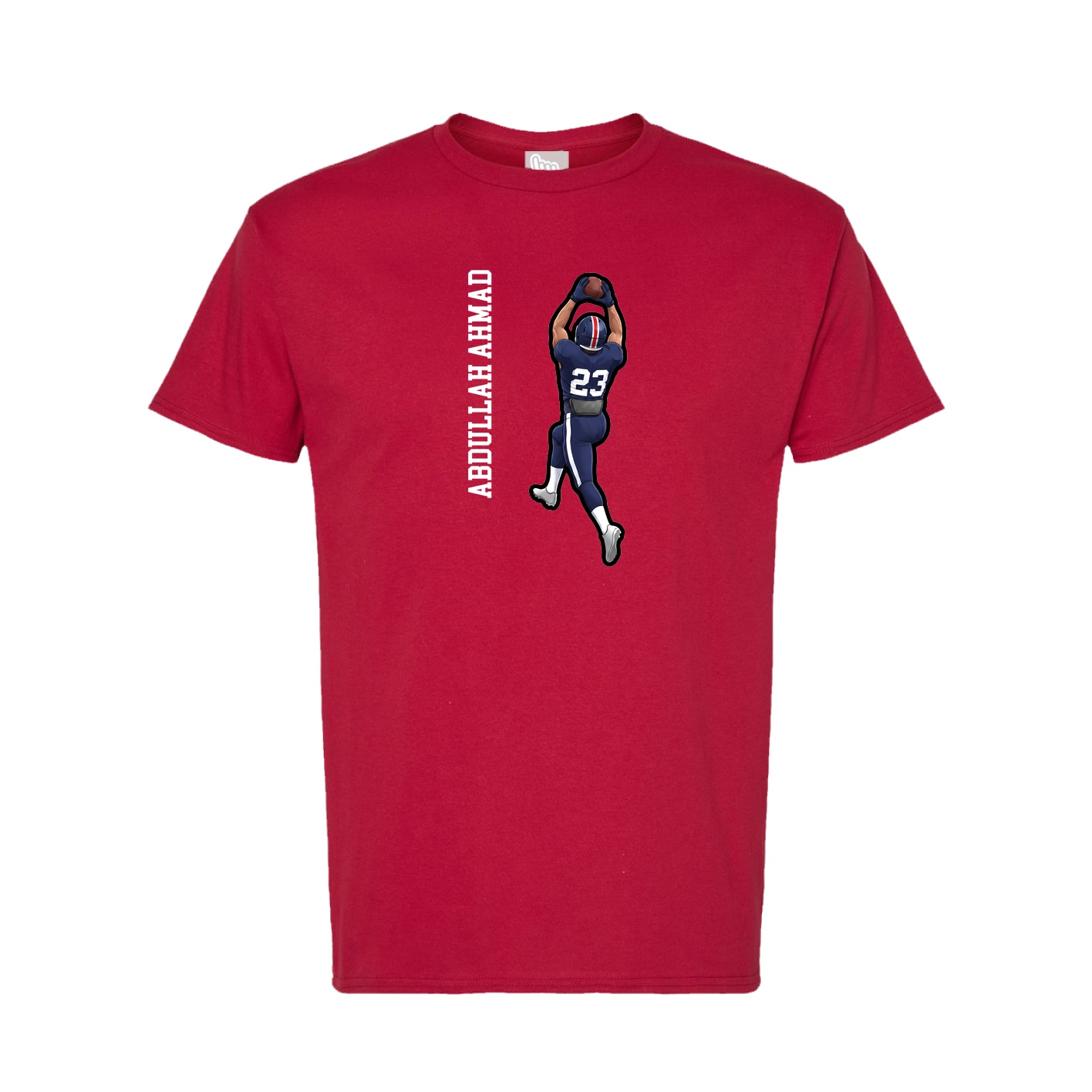 Tee — Name Vertical in Crimson