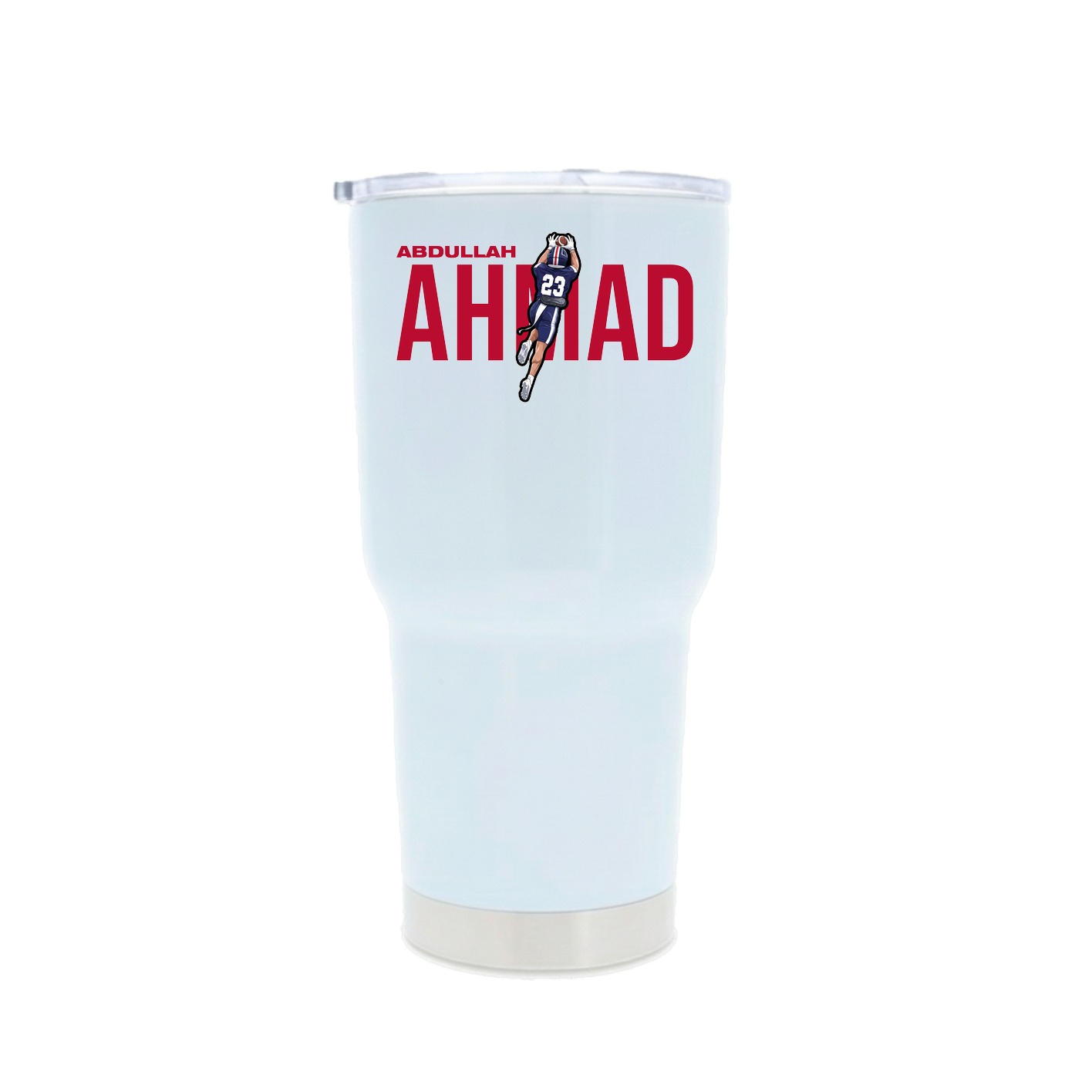 30oz Stainless Steel Tumbler — Player Name in White