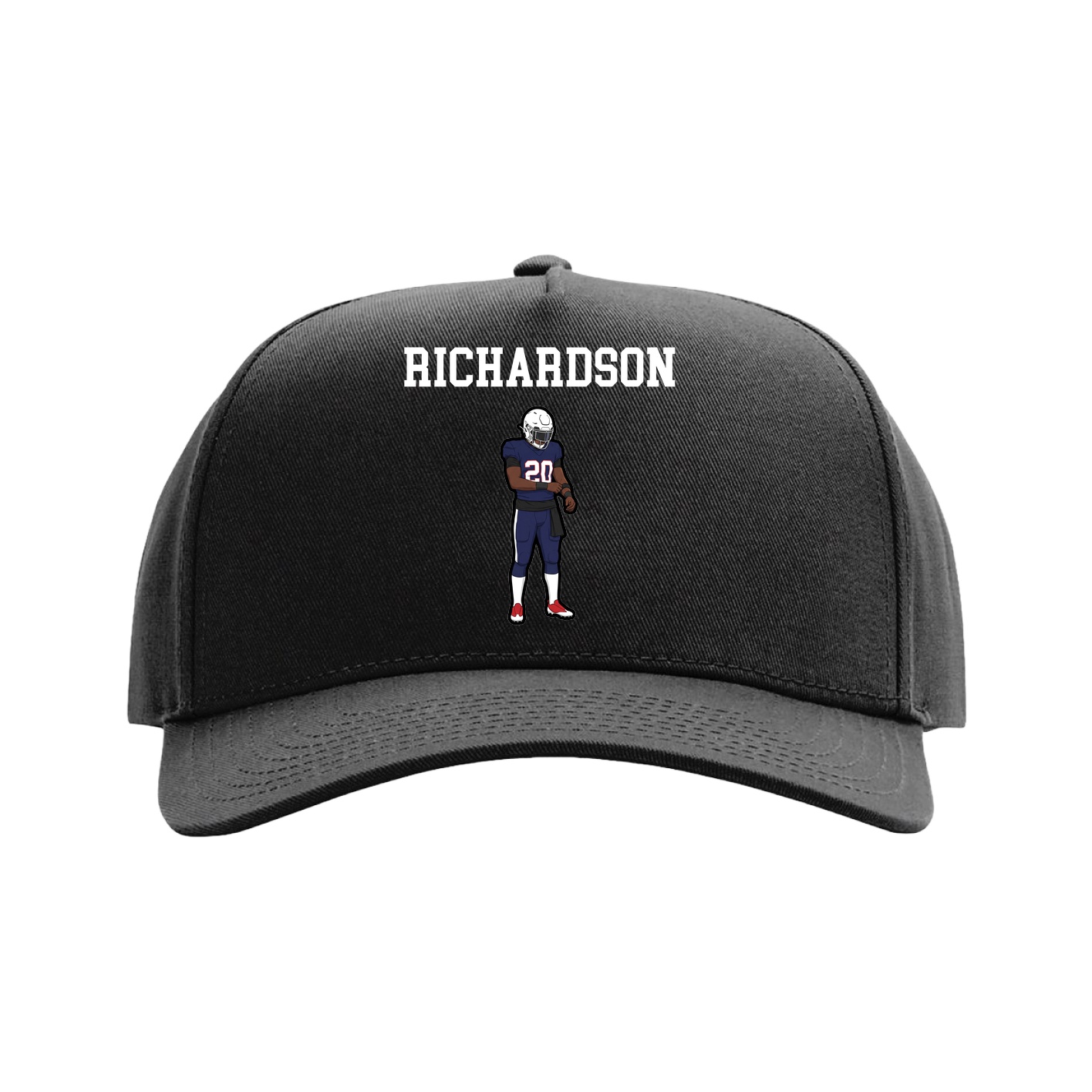 Full Fabric Five-Panel Champ Cap — Shirsey in Black