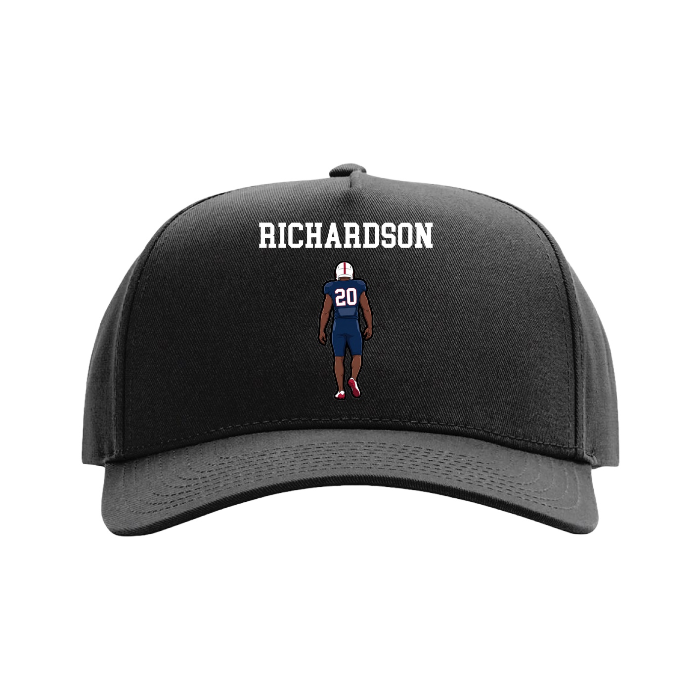Full Fabric Five-Panel Champ Cap — Shirsey in Black