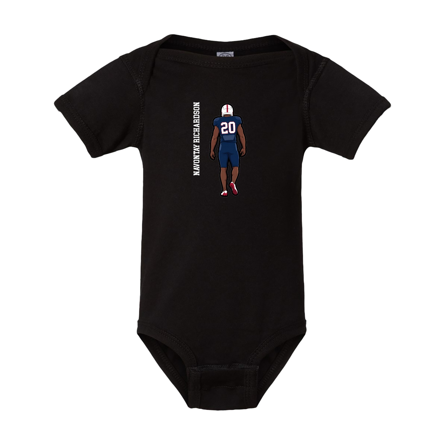 Baby Onesie — Name Vertical in Black