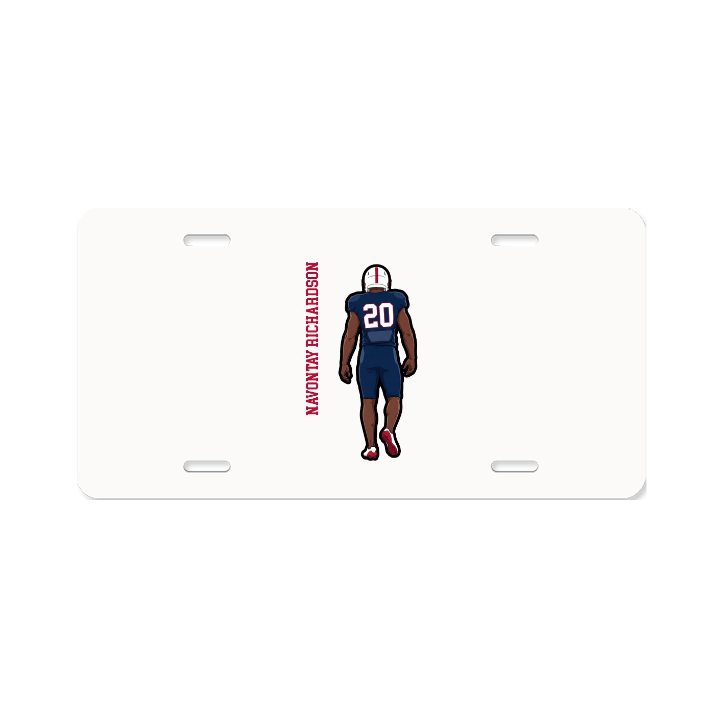 License Plate — Name Vertical in Classic