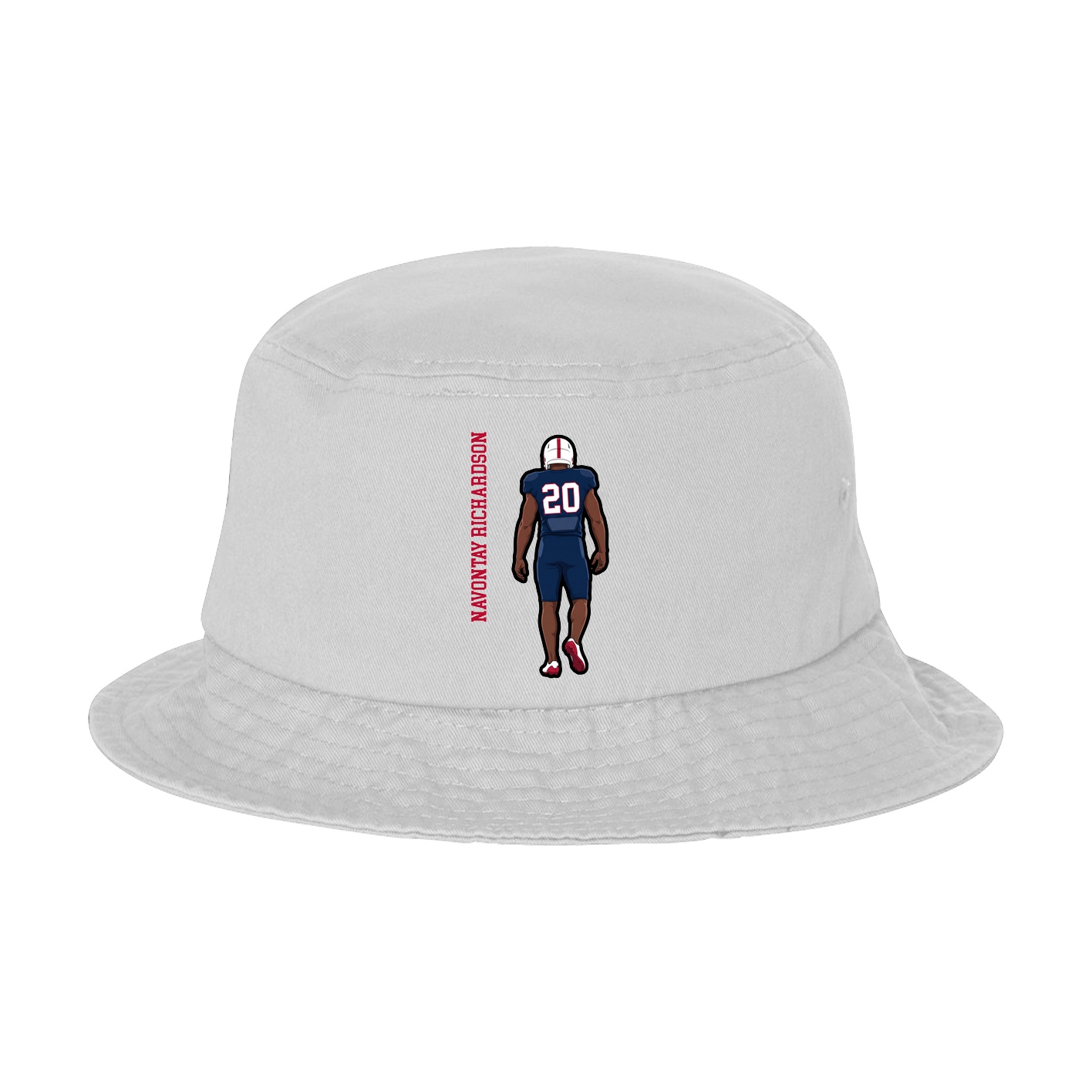 Bucket Cap — Name Vertical in White
