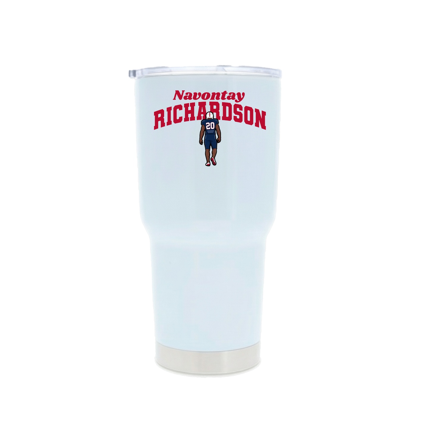 30oz Stainless Steel Tumbler — Signature Arch in White