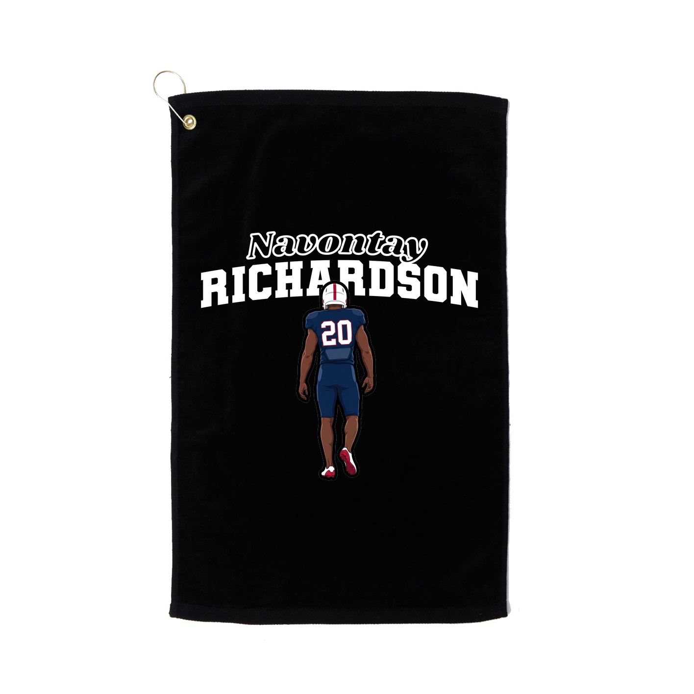 Golf Towel — Name Arch in Black