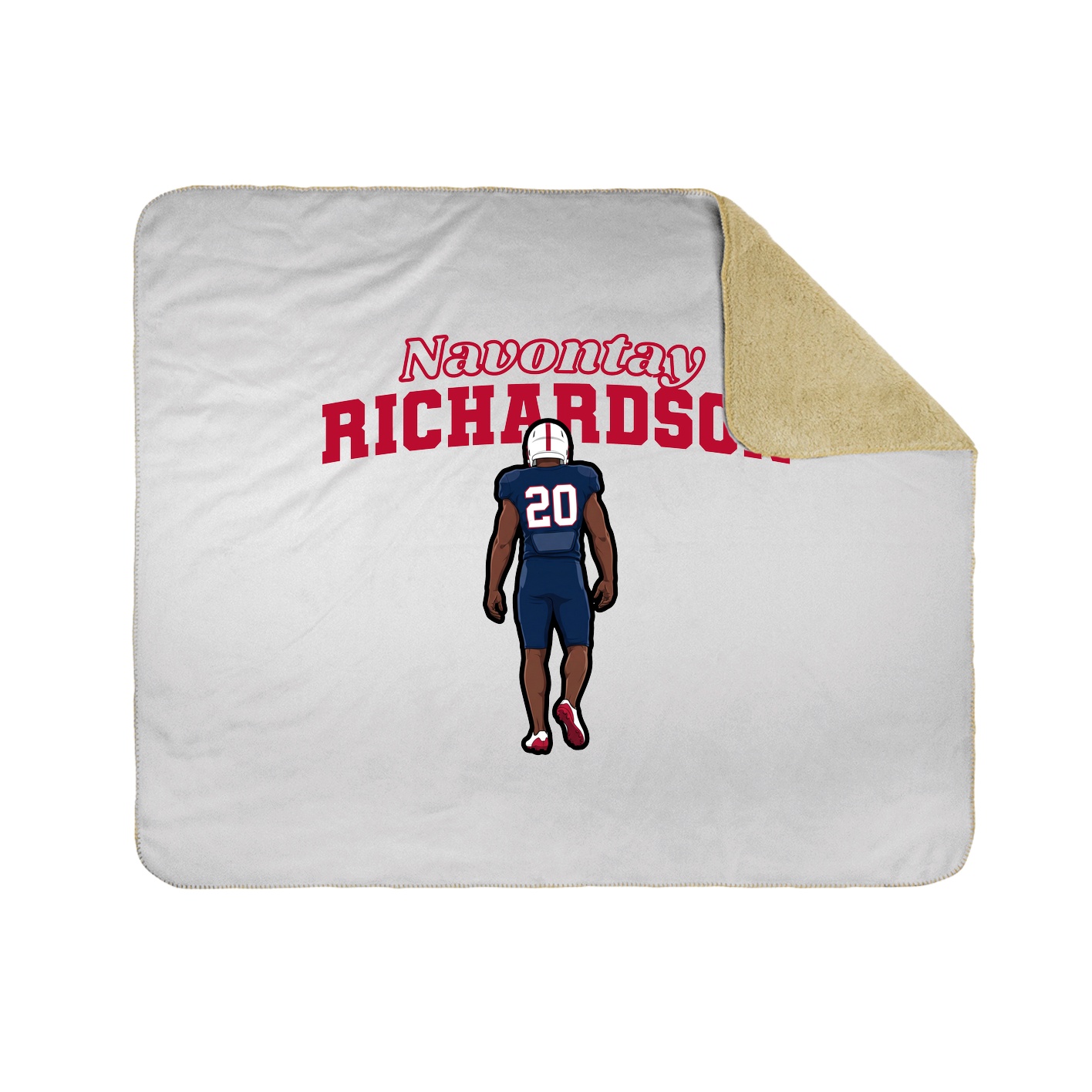 Throw Blanket — Name Arch in White