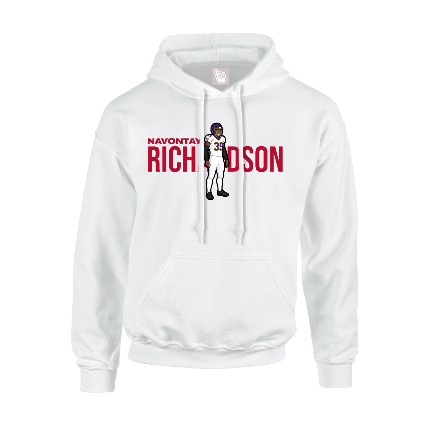 Youth Hoodie — Player Name in White