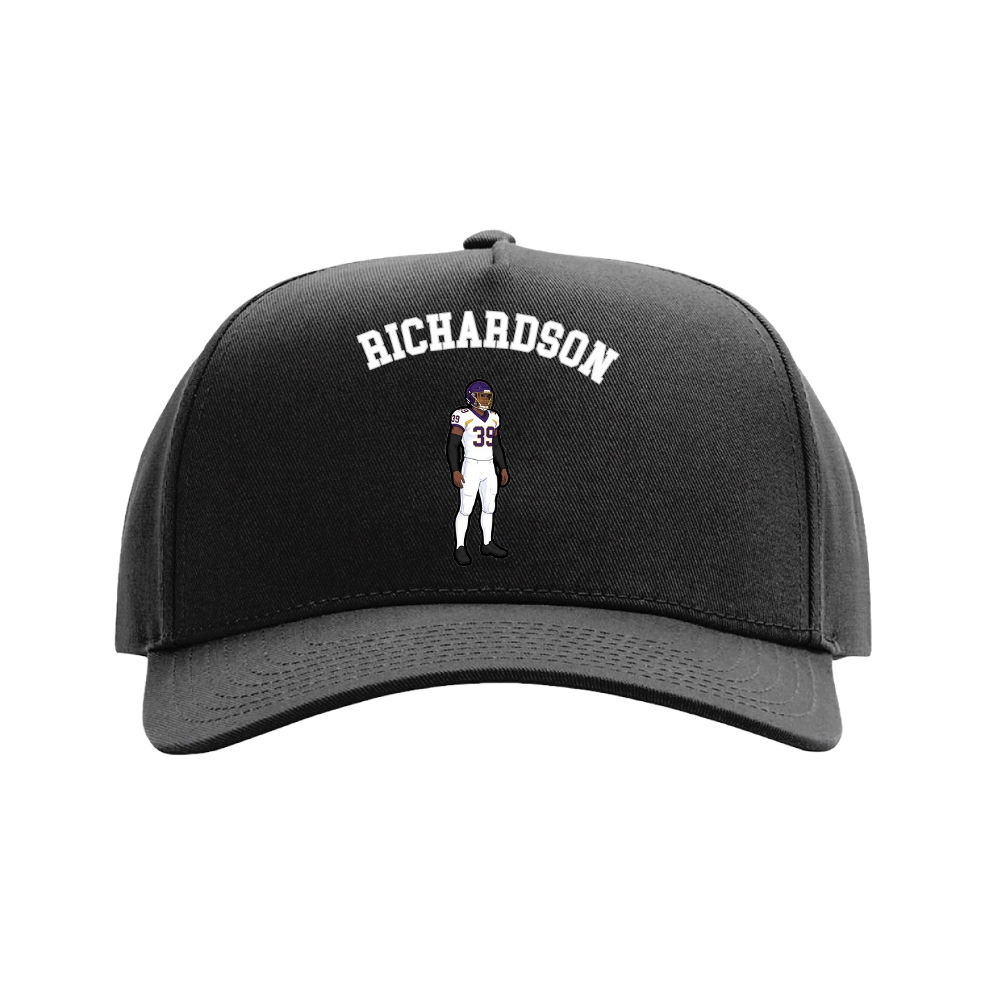 Full Fabric Five-Panel Champ Cap — Shirsey Arch in Black