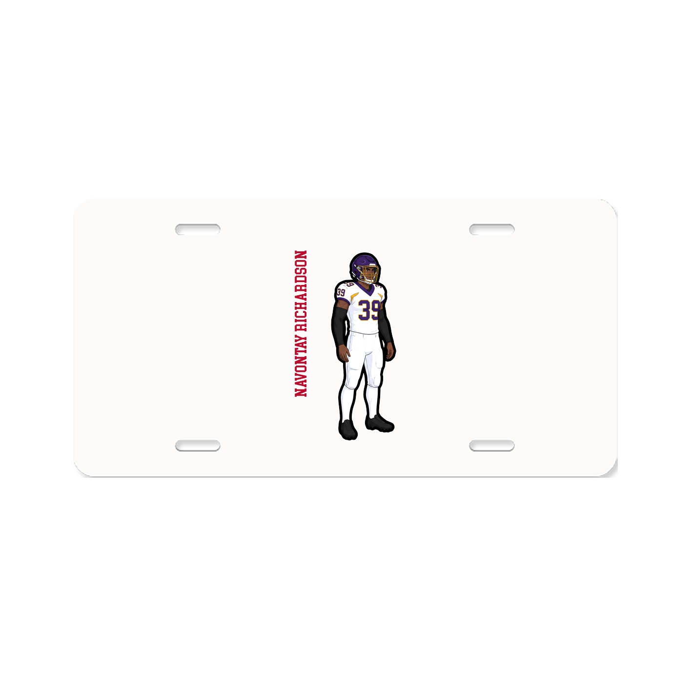 License Plate — Name Vertical in Classic