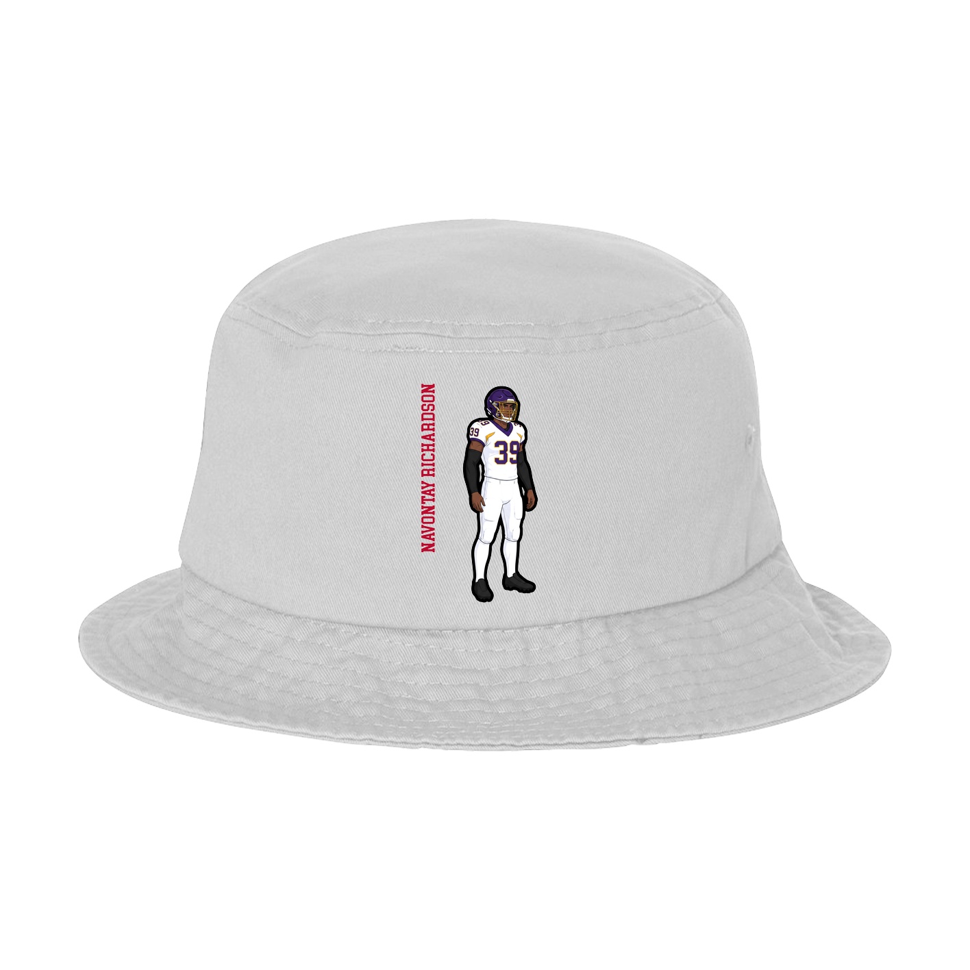Bucket Cap — Name Vertical in White