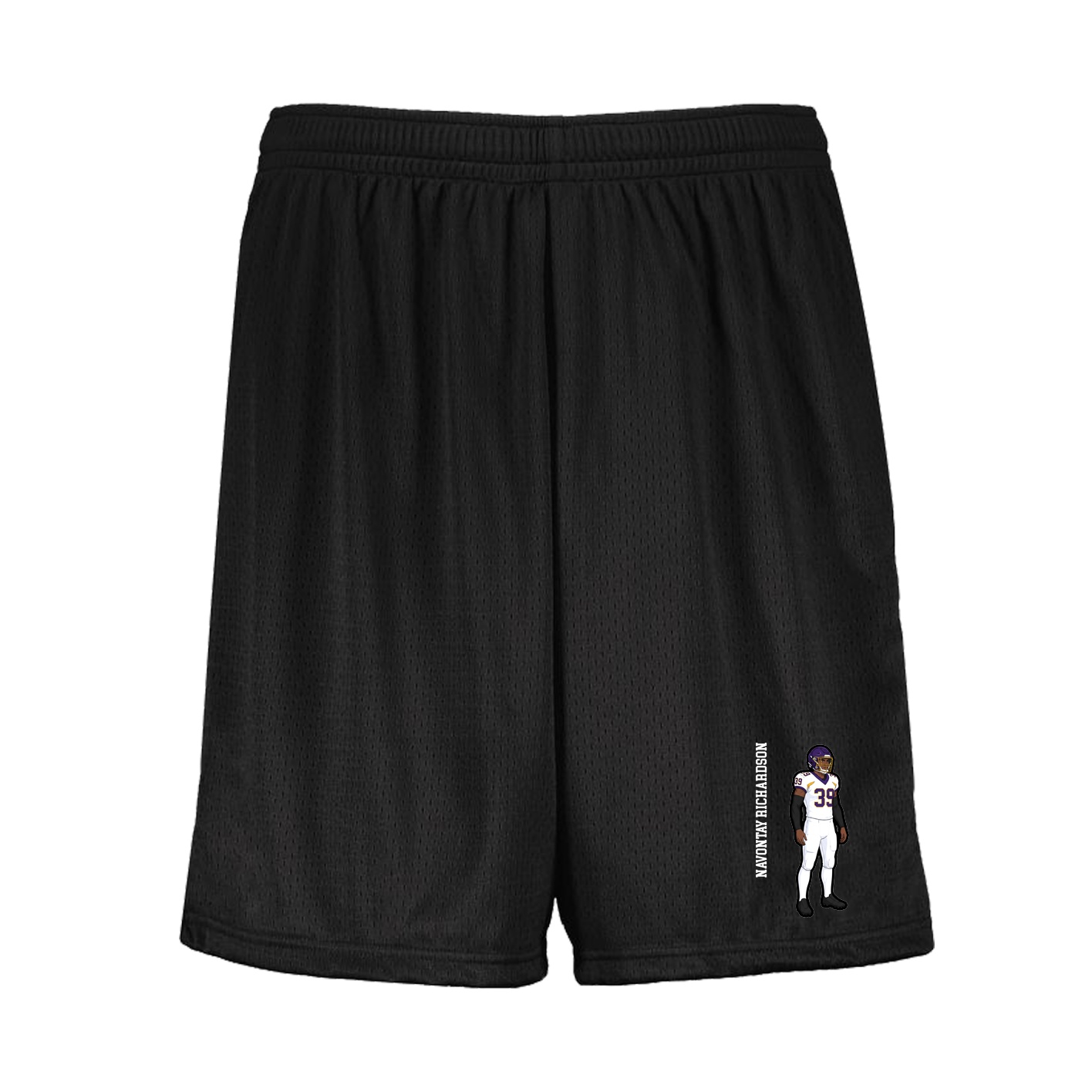 Shorts — Name Vertical in Black