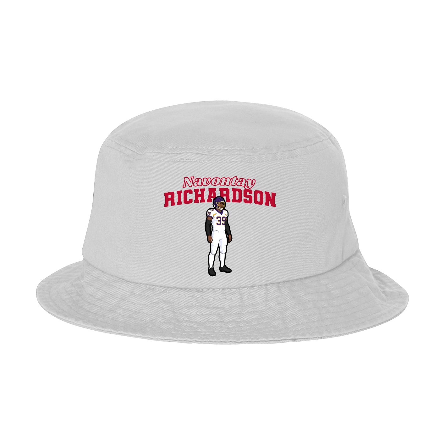 Bucket Cap — Name Arch in White