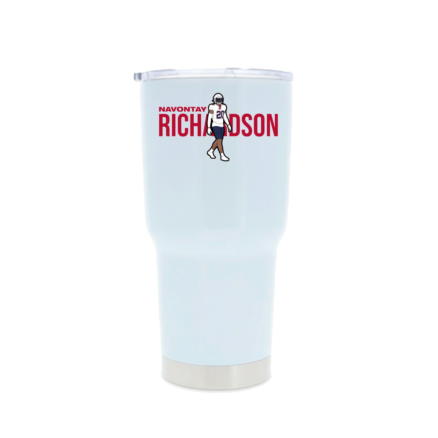 30oz Stainless Steel Tumbler — Player Name in White