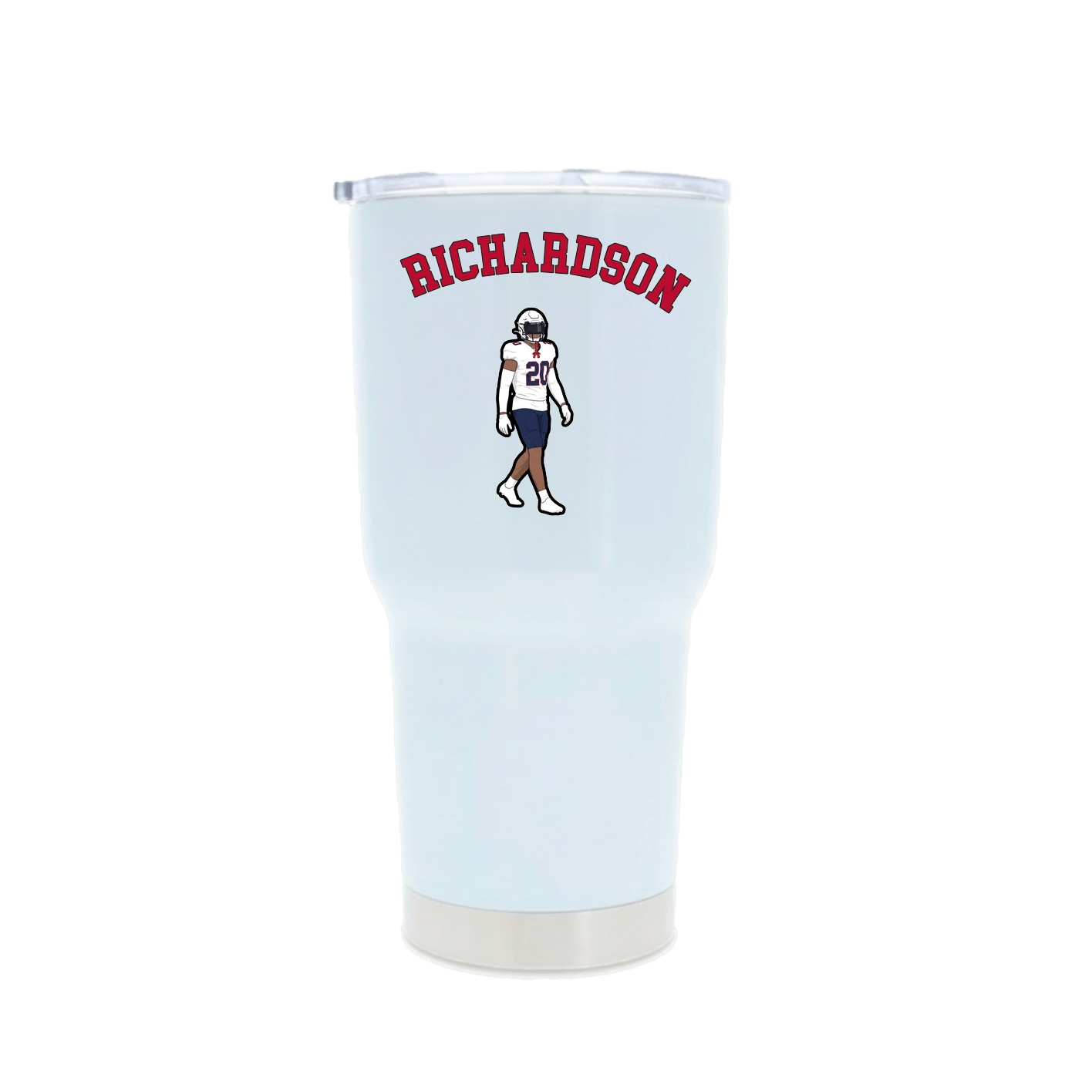 30oz Stainless Steel Tumbler — Shirsey Arch in White