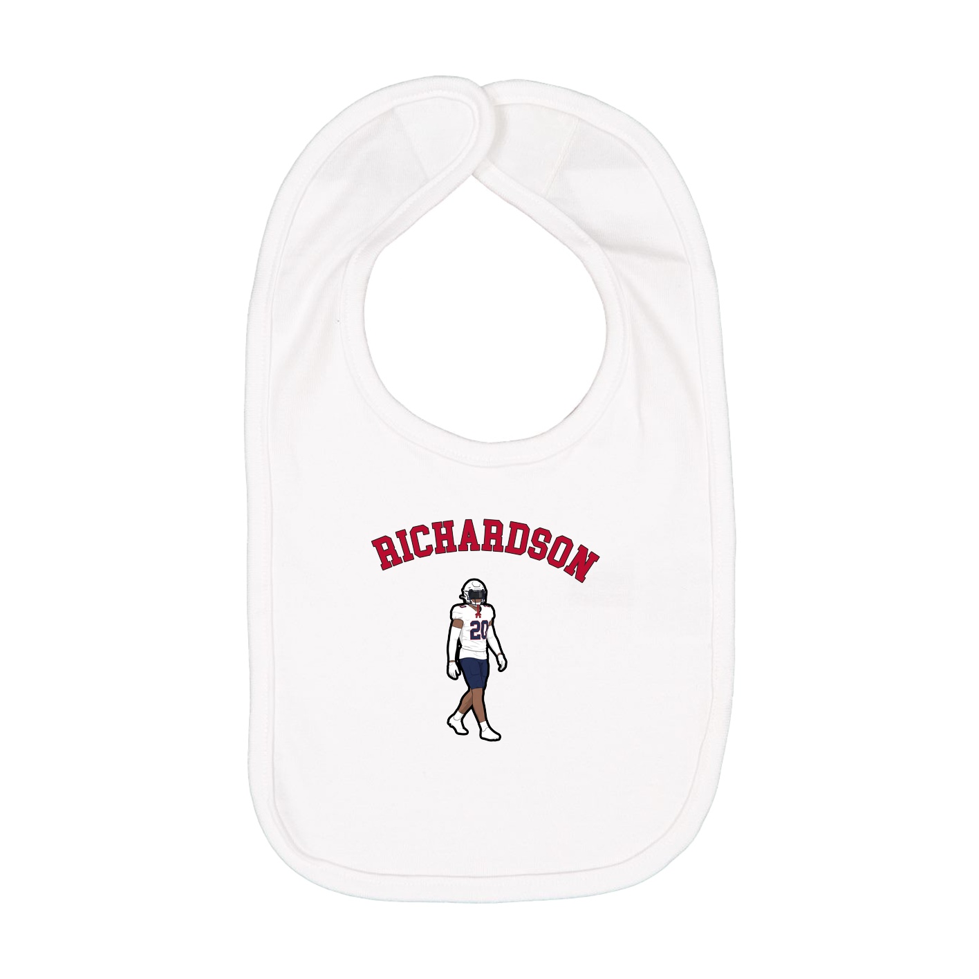 Infant Bib — Shirsey Arch in White