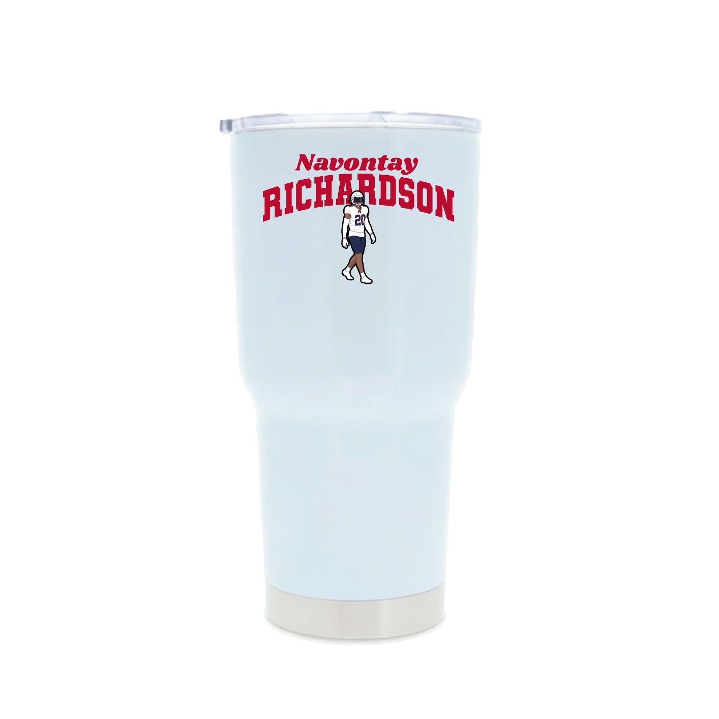 30oz Stainless Steel Tumbler — Signature Arch in White