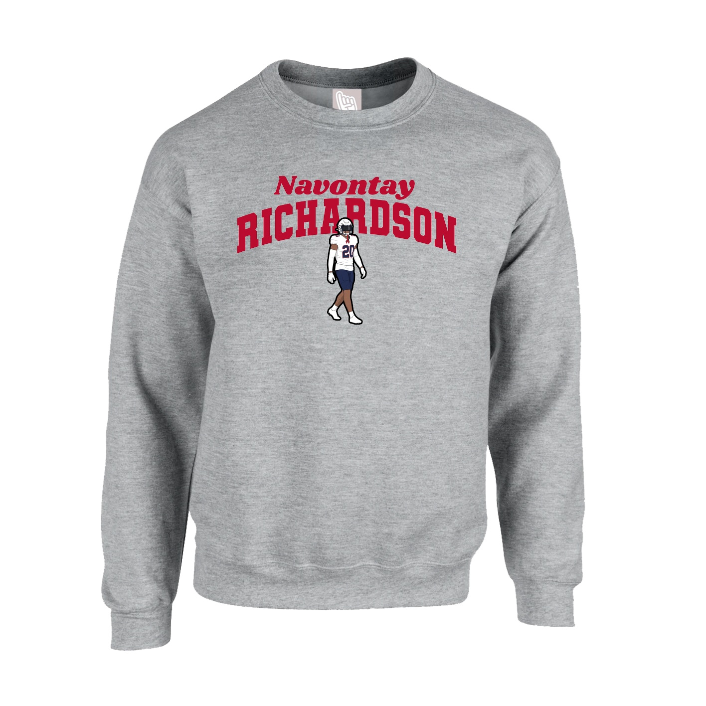 Fleece Crew — Signature Arch in Grey