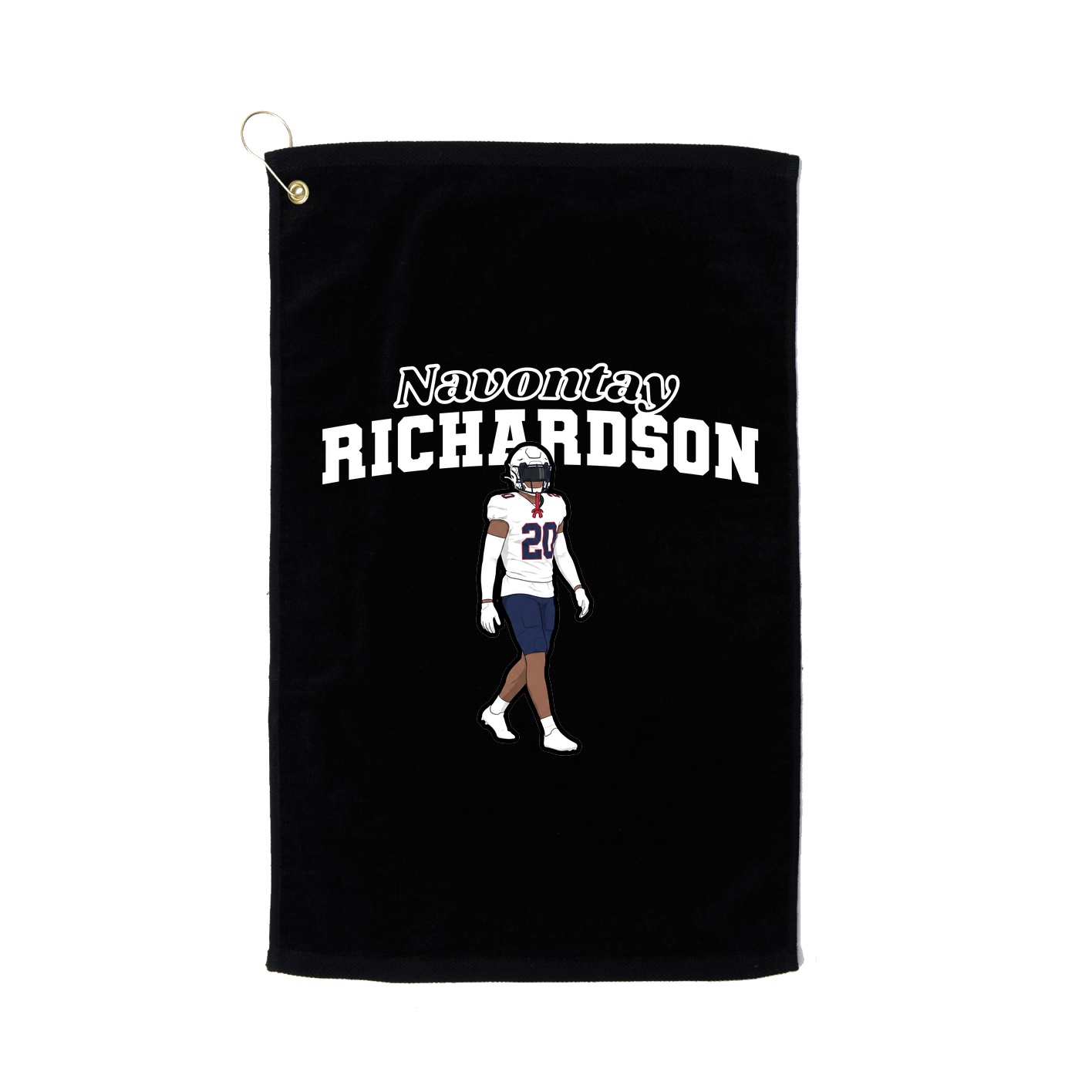 Golf Towel — Name Arch in Black